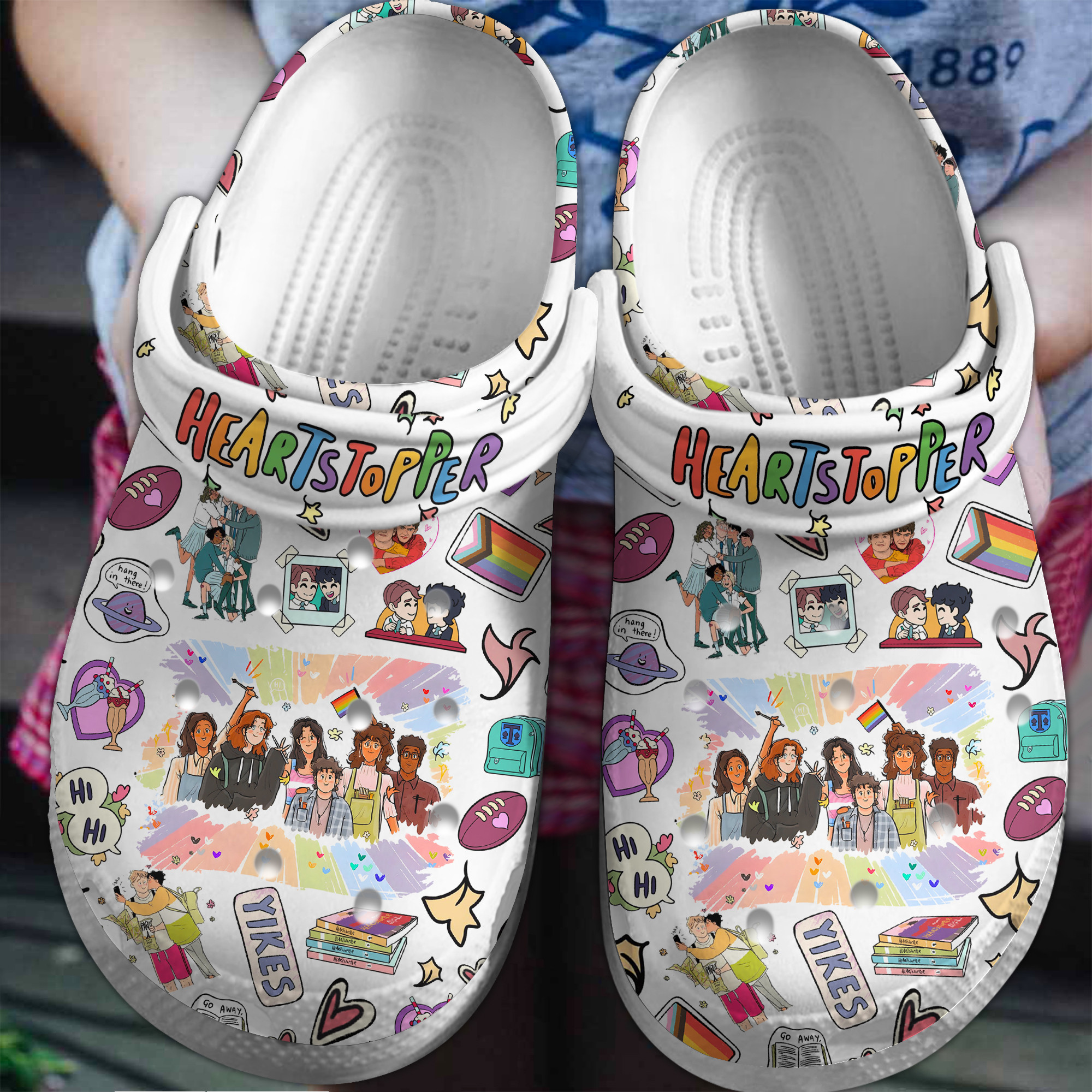 Footwearmerch Heartstopper TV Series Crocs Crocband Clogs Shoes Comfortable For Men Women and Kids