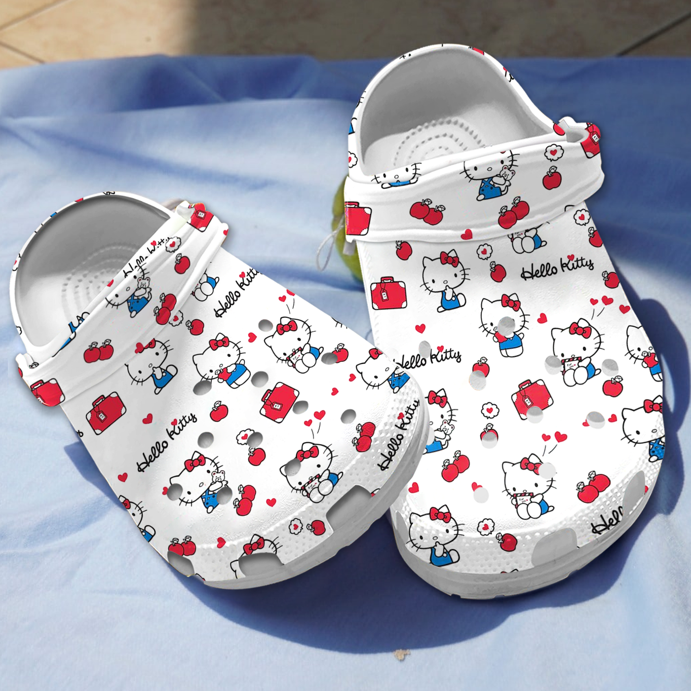 Footwearmerch Hello Kitty Cartoon Crocs Crocband Clogs Shoes Comfortable For Men Women and Kids