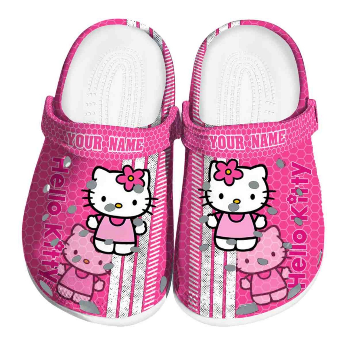 Footwearmerch Hello Kitty Cartoon Crocs Crocband Clogs Shoes Comfortable For Men Women and Kids