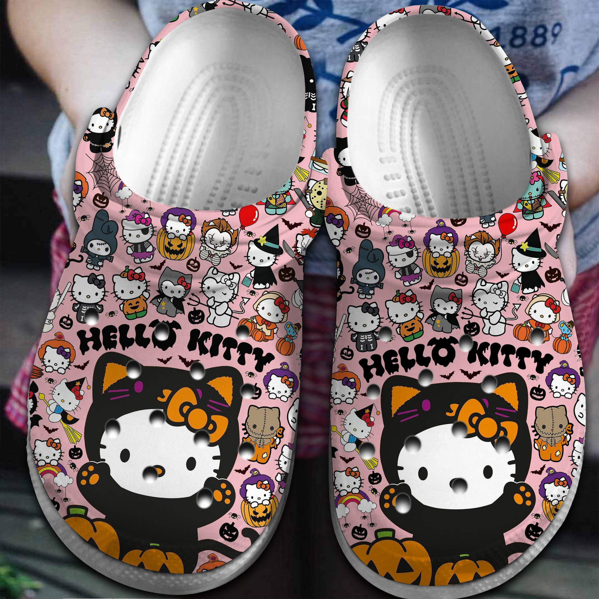 Footwearmerch Hello Kitty Movie Crocs Crocband Clogs Shoes Comfortable For Men Women and Kids