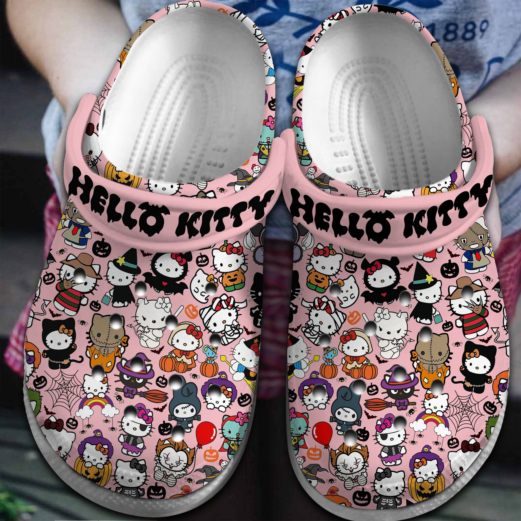 Footwearmerch Hello Kitty Movie Crocs Crocband Clogs Shoes Comfortable For Men Women and Kids