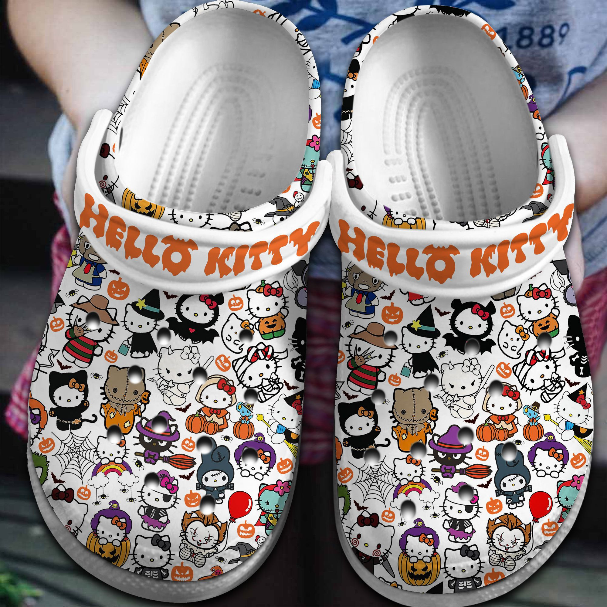Footwearmerch Hello Kitty Movie Crocs Crocband Clogs Shoes Comfortable For Men Women and Kids