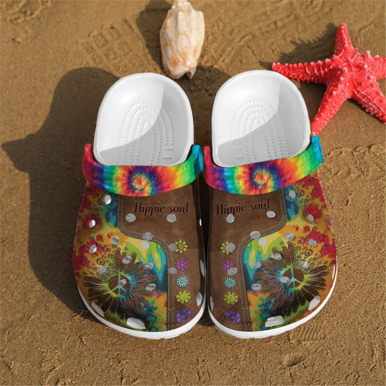 Footwearmerch Hippie soul shoes Crocs Crocband Clogs Shoes For Men Women