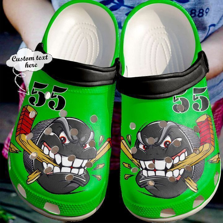 Footwearmerch Hockey Personalized Angry Clog Shoes