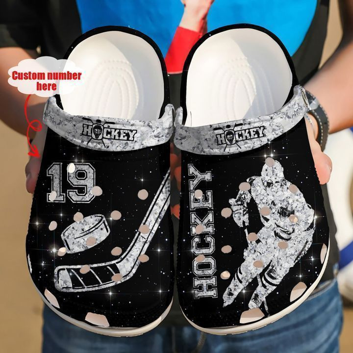 Footwearmerch Hockey Personalized Diamond clog Shoes