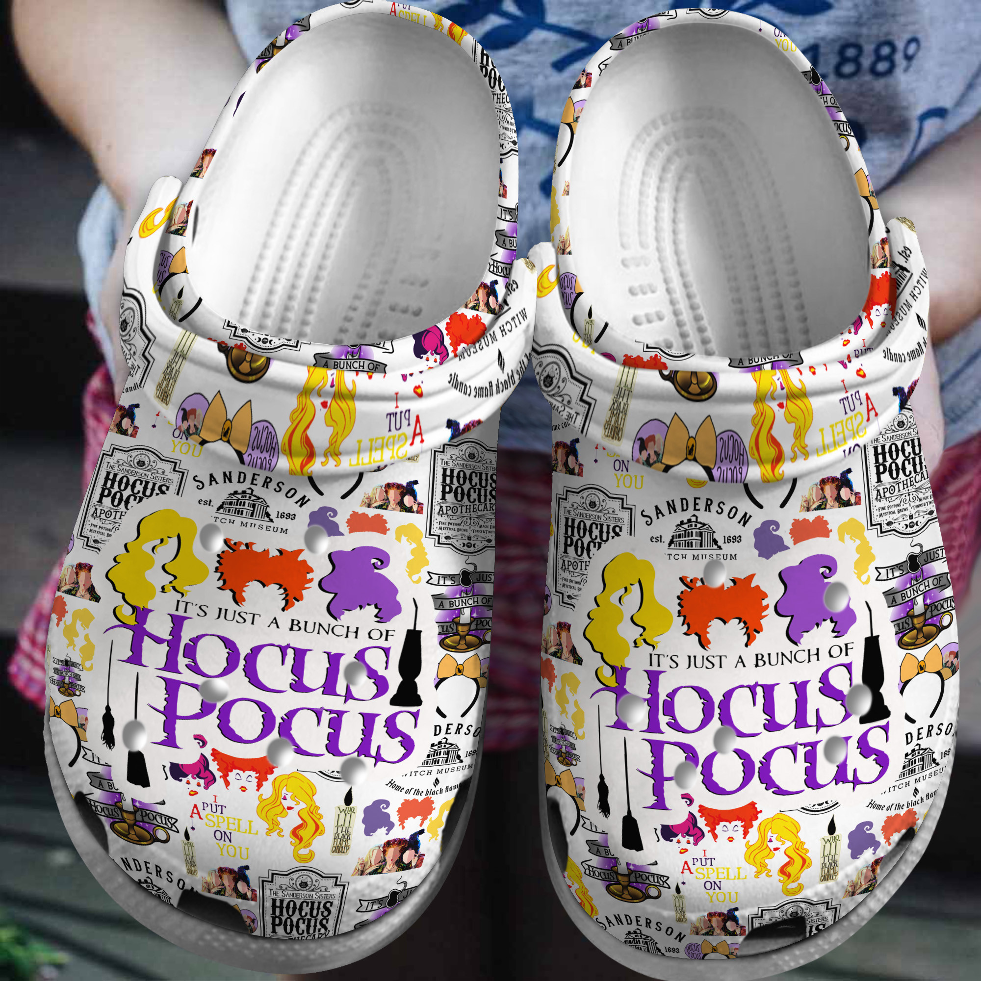 Footwearmerch Hocus Pocus Music Crocs Crocband Clogs Shoes Comfortable For Men Women and Kids