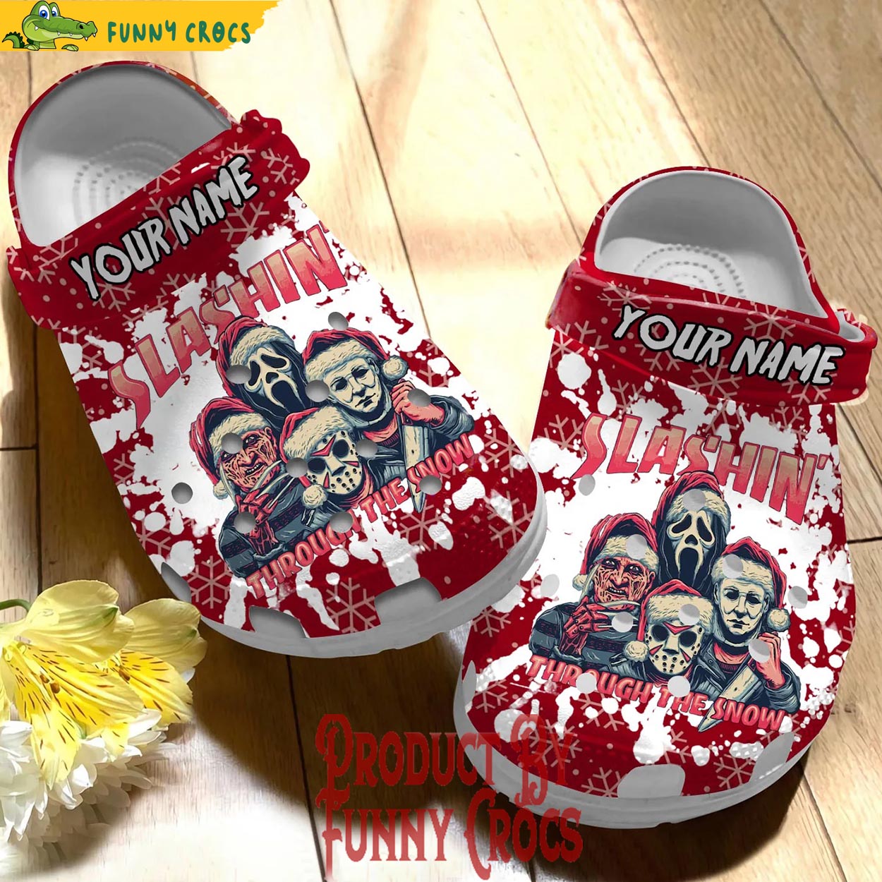 Footwearmerch Horror Character Movie Christmas Crocs Crocband Clogs Shoes Comfortable For Men Women and Kids