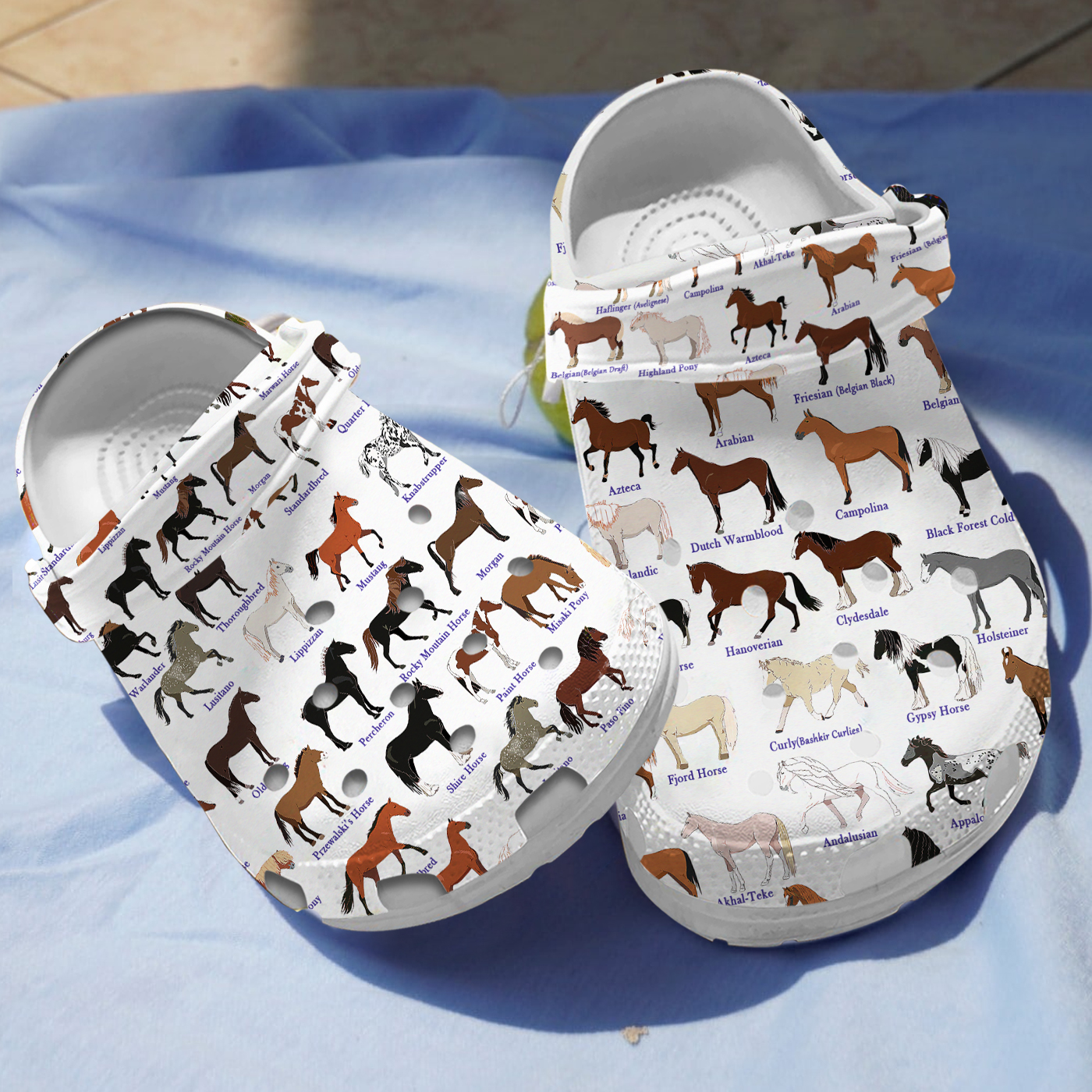 Footwearmerch Horse Breeds Crocs Crocband Clogs Shoes Comfortable For Men Women and Kids