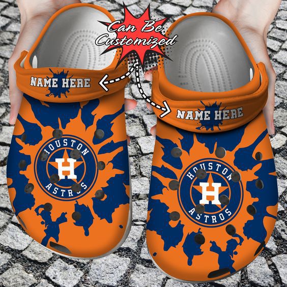 Footwearmerch Houston Astros MLB Sport Crocs Crocband Clogs Shoes Comfortable For Men Women and Kids