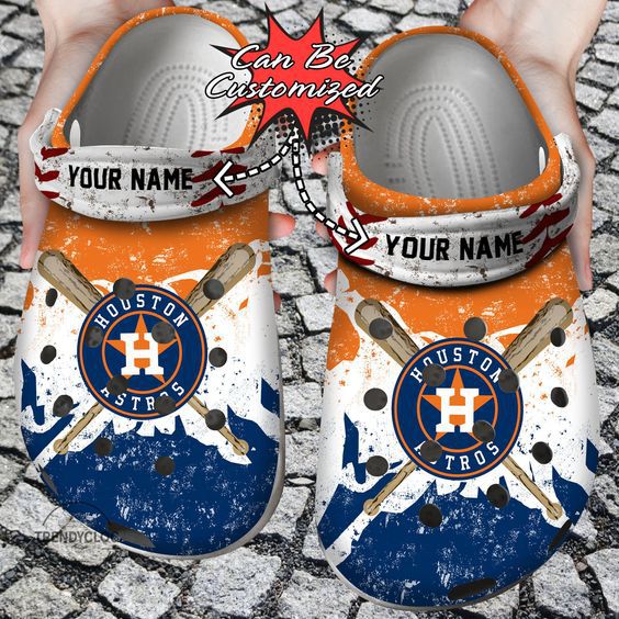 Footwearmerch Houston Astros MLB Sport Crocs Crocband Clogs Shoes Comfortable For Men Women and Kids