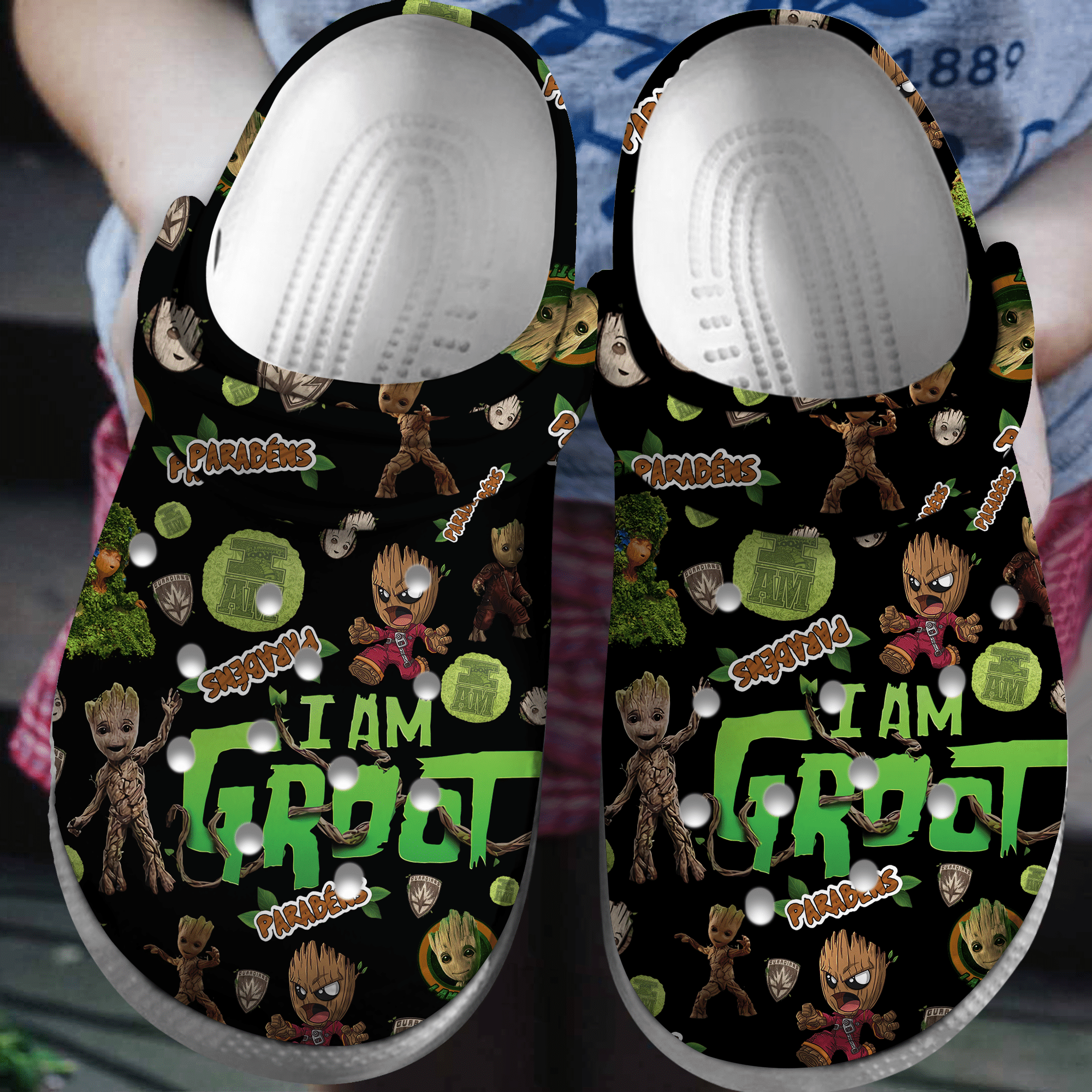 Footwearmerch I Am Groot Movie Crocs Crocband Clogs Shoes Comfortable For Men Women and Kids