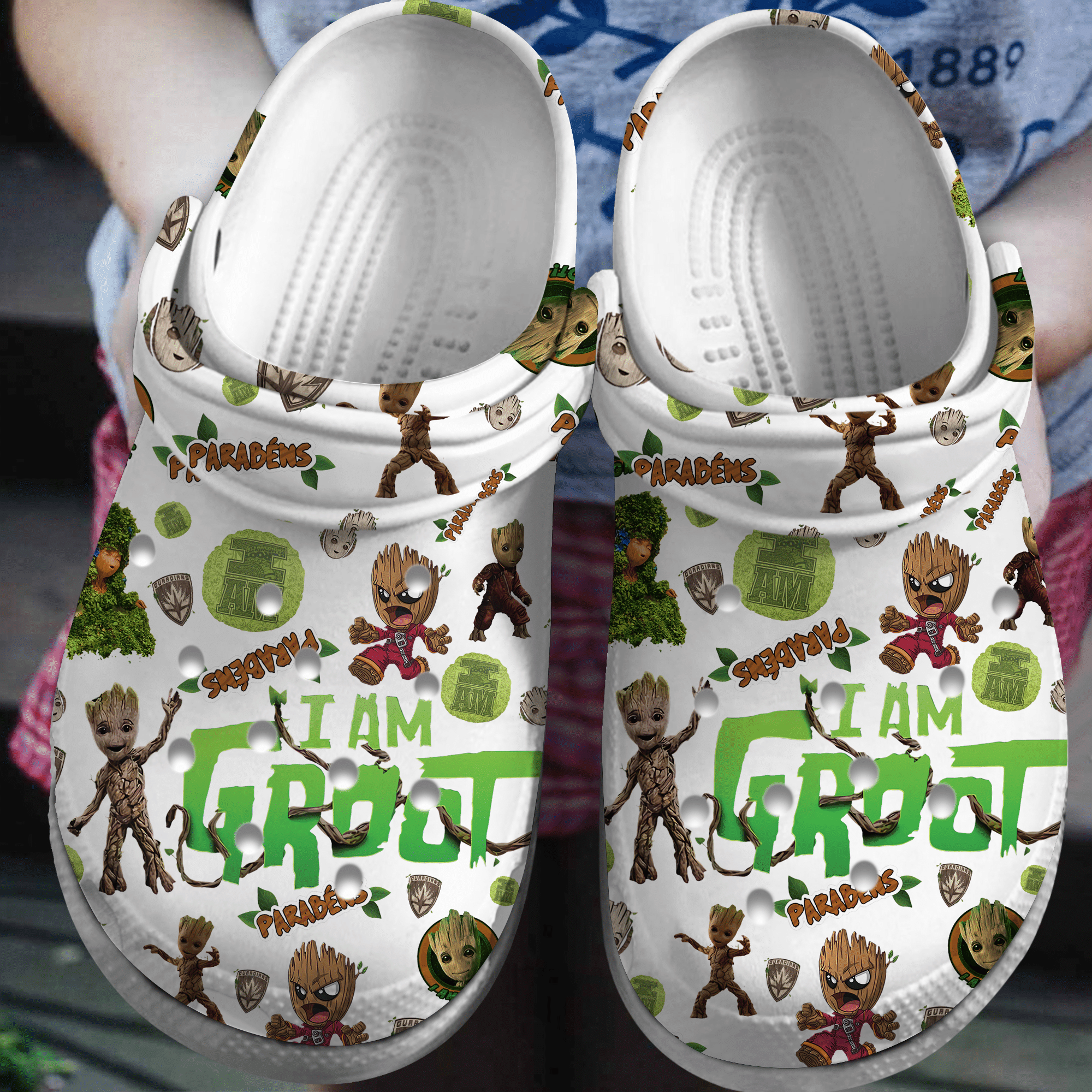 Footwearmerch I Am Groot Movie Crocs Crocband Clogs Shoes Comfortable For Men Women and Kids