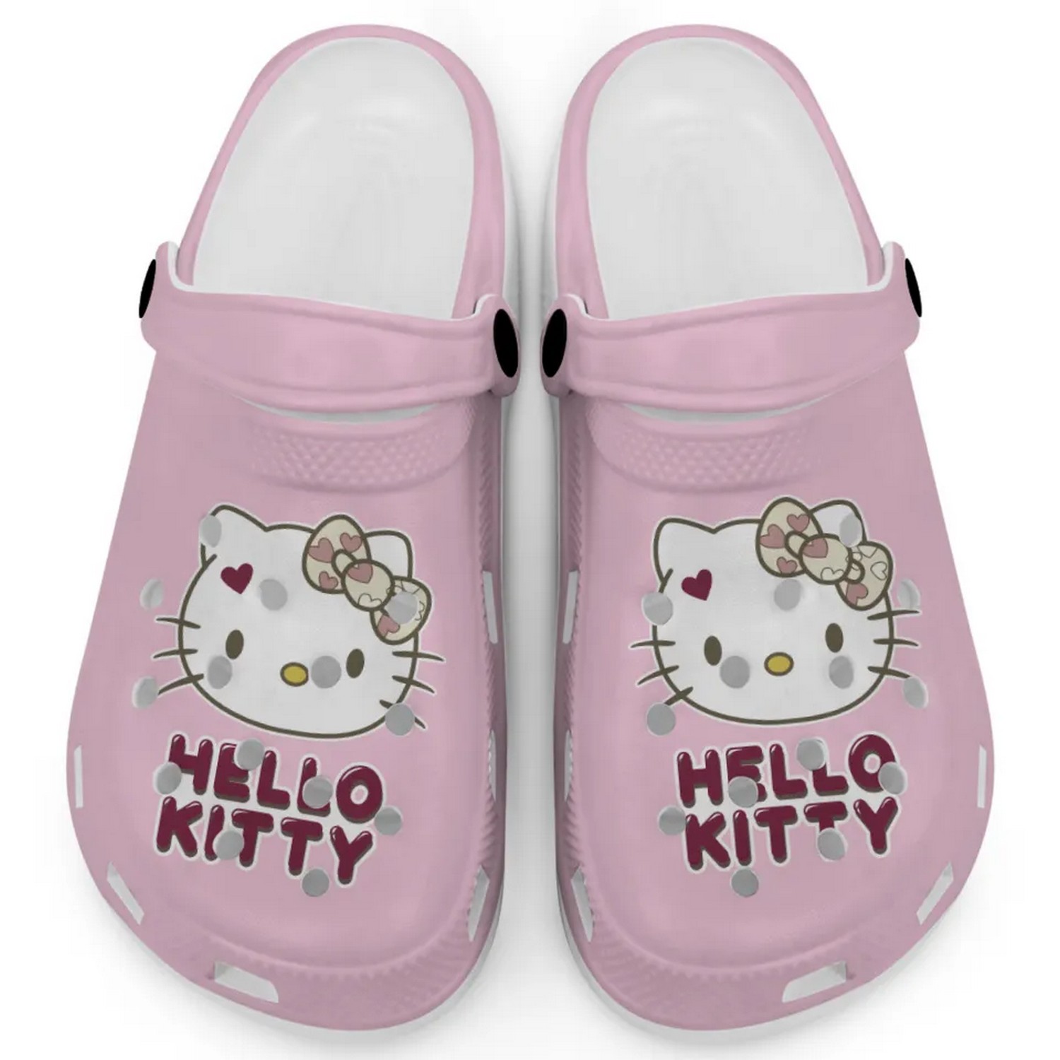 Footwearmerch Icon Signature Hello Kitty Cartoon Crocs Crocband Clogs Shoes Comfortable For Men Women and Kids