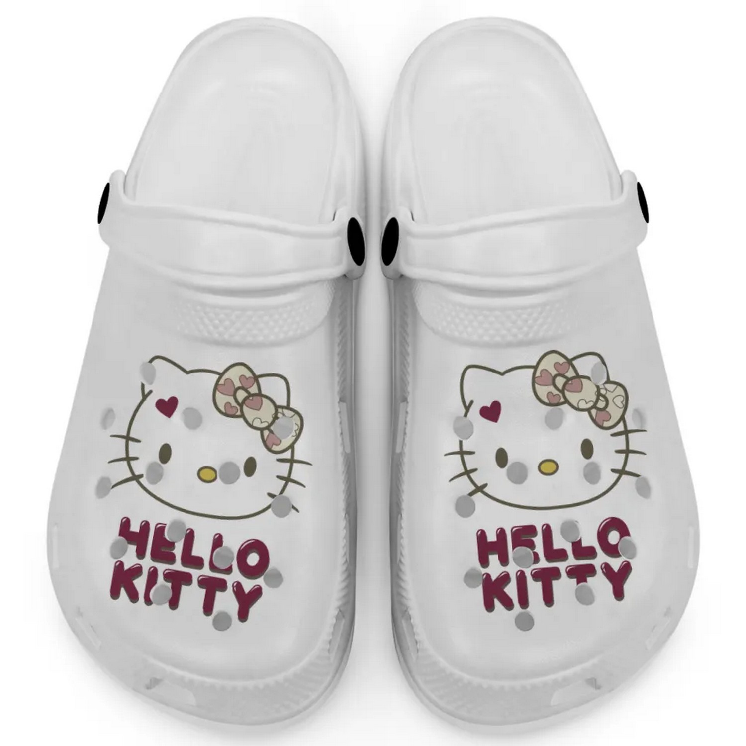 Footwearmerch Icon Signature Hello Kitty Cartoon Crocs Crocband Clogs Shoes Comfortable For Men Women and Kids