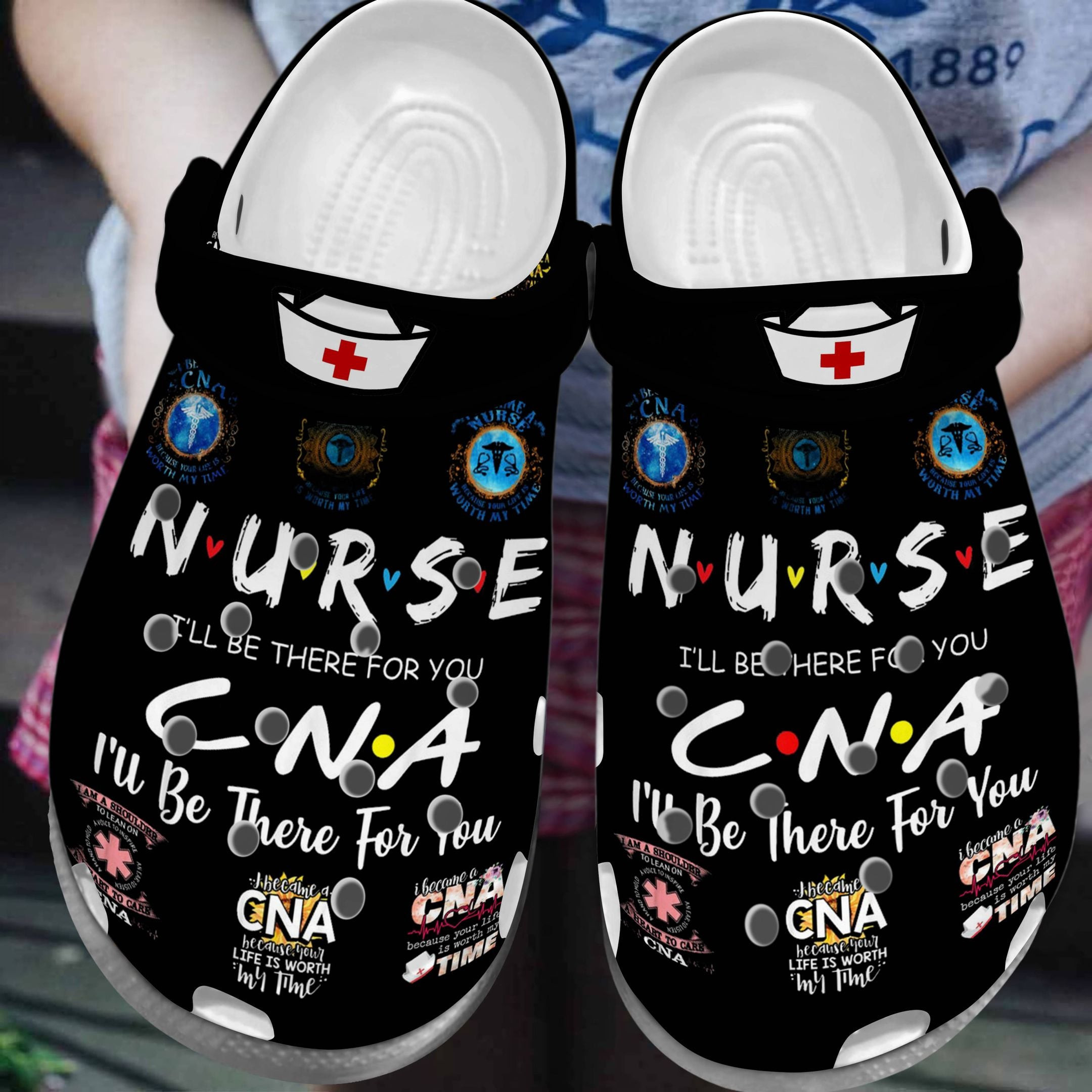 Footwearmerch Ill Be There For You Cna Shoes - Nurse Outdoor Shoes Birthday Gift For Women Men
