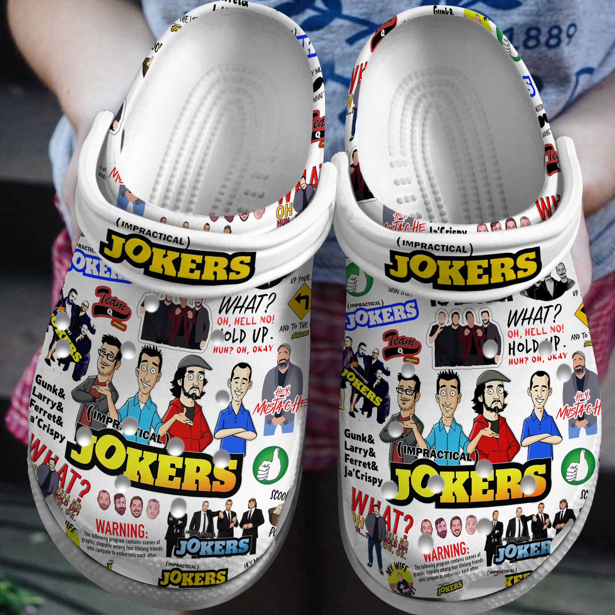 Footwearmerch Impractical Jokers TV Series Crocs Crocband Clogs Shoes Comfortable For Men Women and Kids