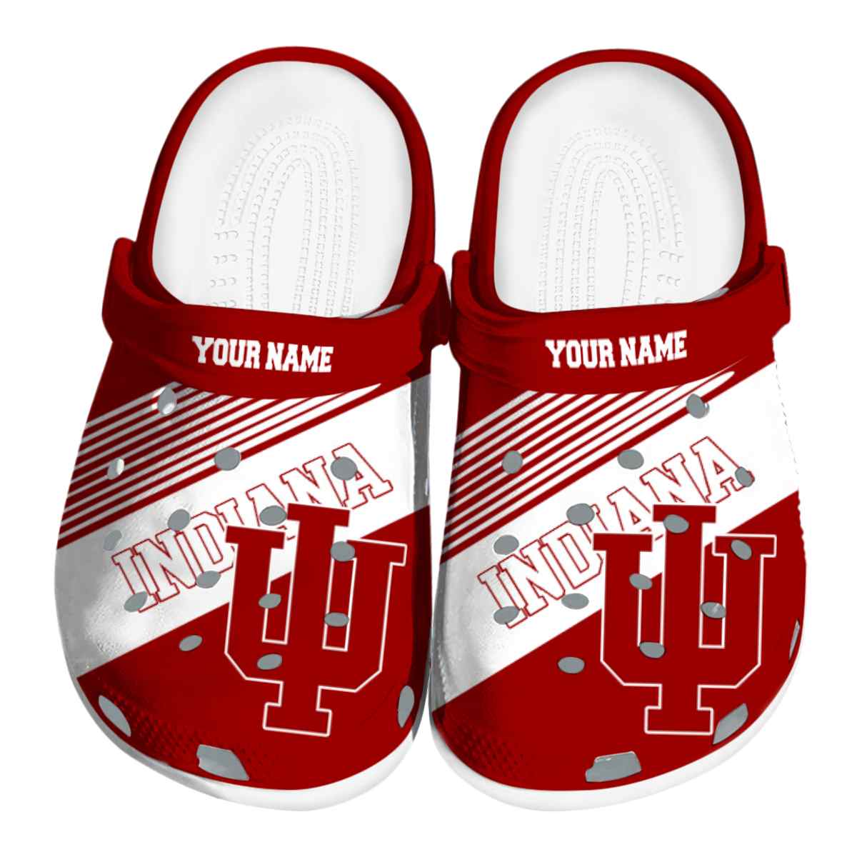 Footwearmerch Indiana Hoosiers NCAA Sport Crocs Crocband Clogs Shoes Comfortable For Men Women and Kids