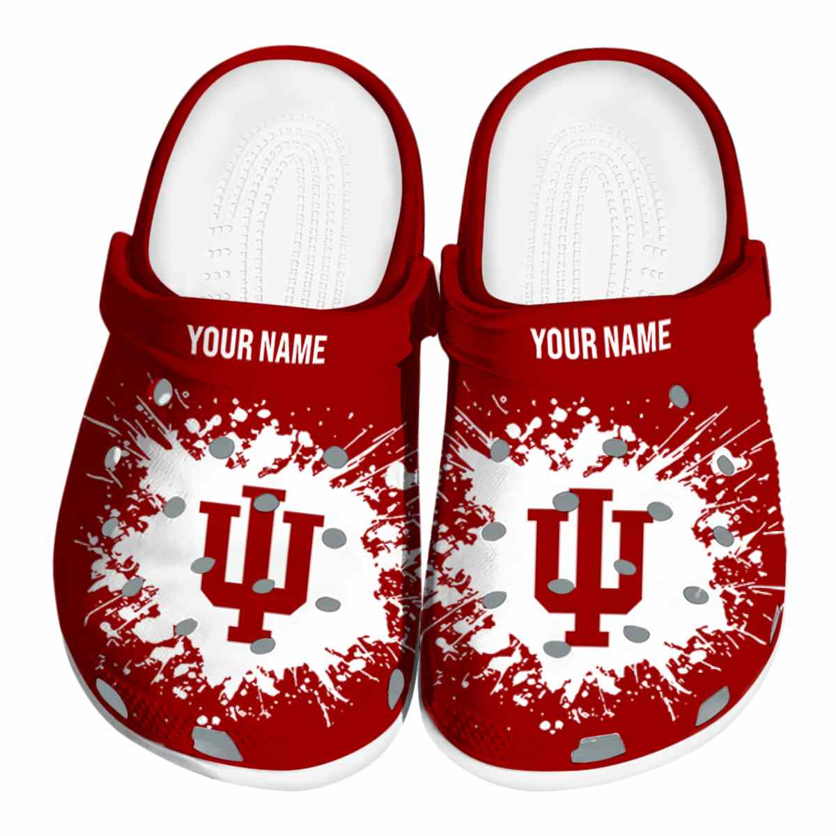 Footwearmerch Indiana Hoosiers NCAA Sport Crocs Crocband Clogs Shoes Comfortable For Men Women and Kids