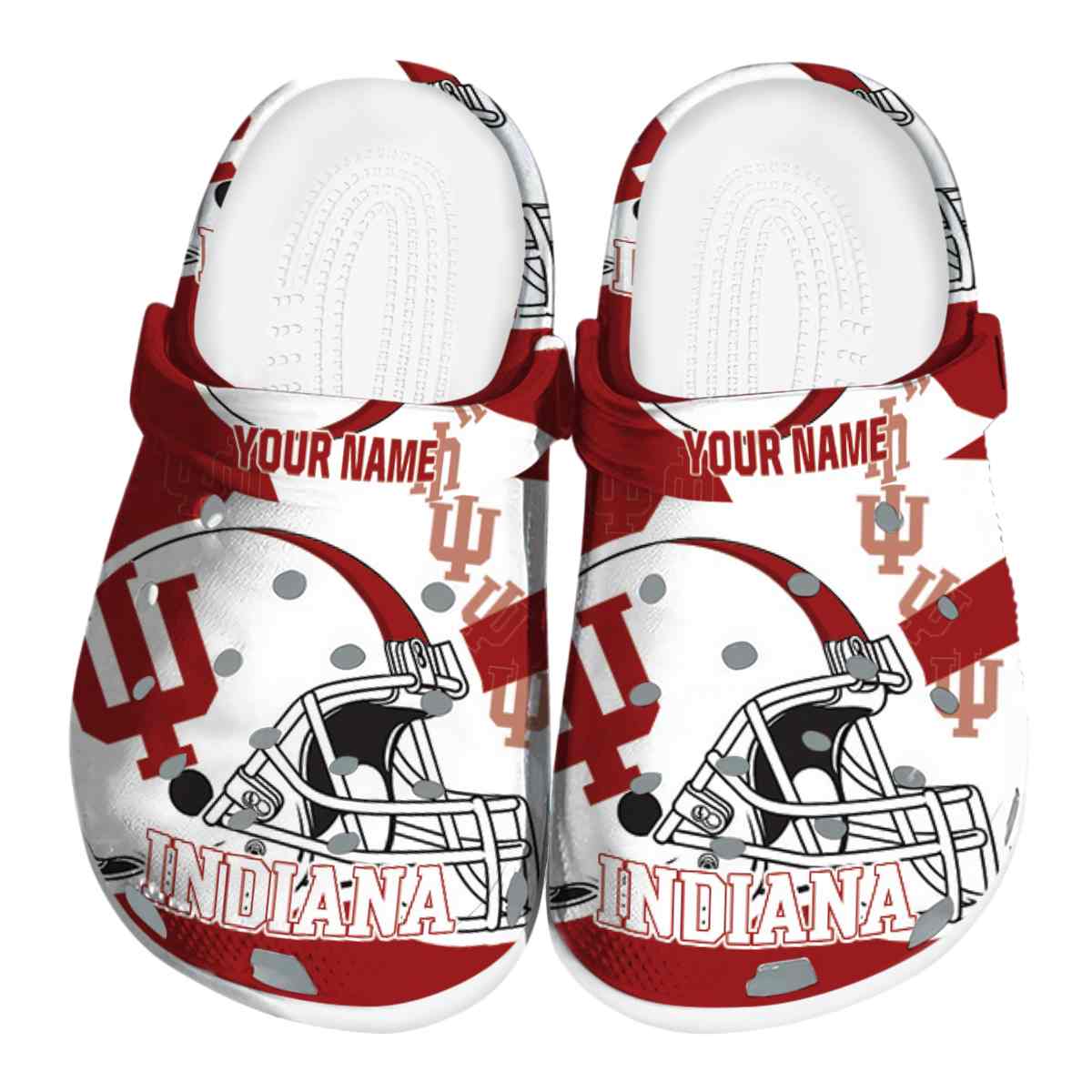 Footwearmerch Indiana Hoosiers NCAA Sport Crocs Crocband Clogs Shoes Comfortable For Men Women and Kids