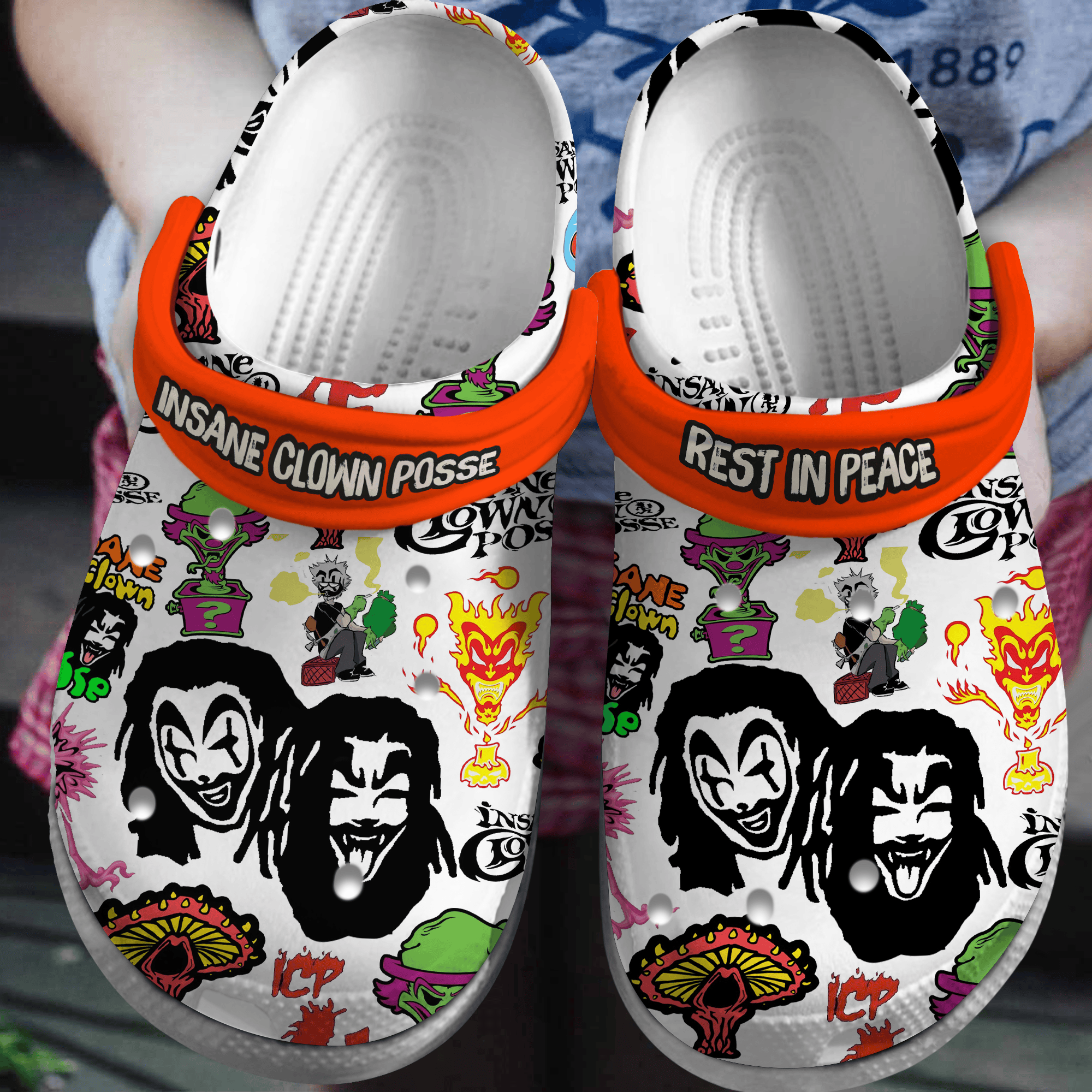 Footwearmerch Insane Clown Posse Music Crocs Crocband Clogs Shoes Comfortable For Men Women and Kids