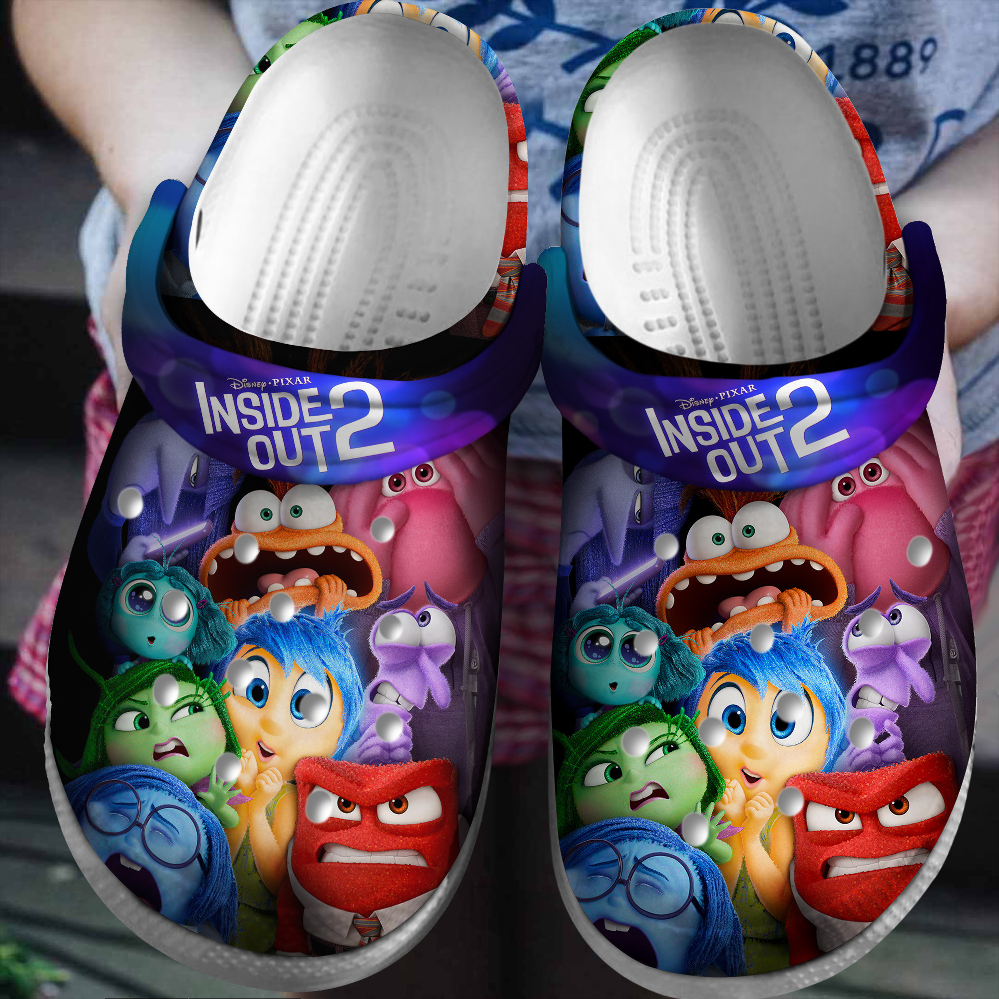 Footwearmerch Inside Out 2 Cartoon Crocs Crocband Clogs Shoes Comfortable For Men Women and Kids