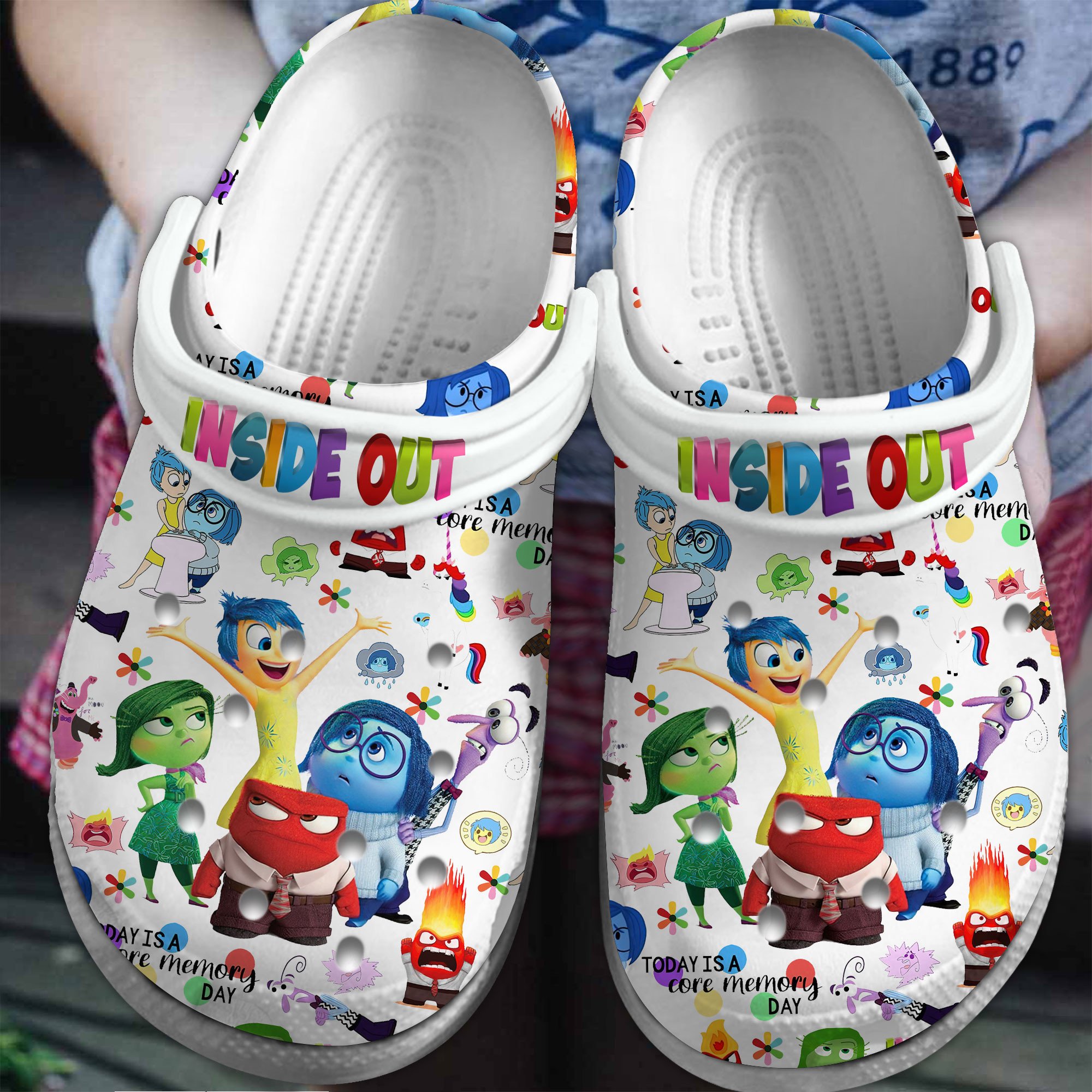 Footwearmerch Inside Out Cartoon Crocs Crocband Clogs Shoes Comfortable For Men Women and Kids