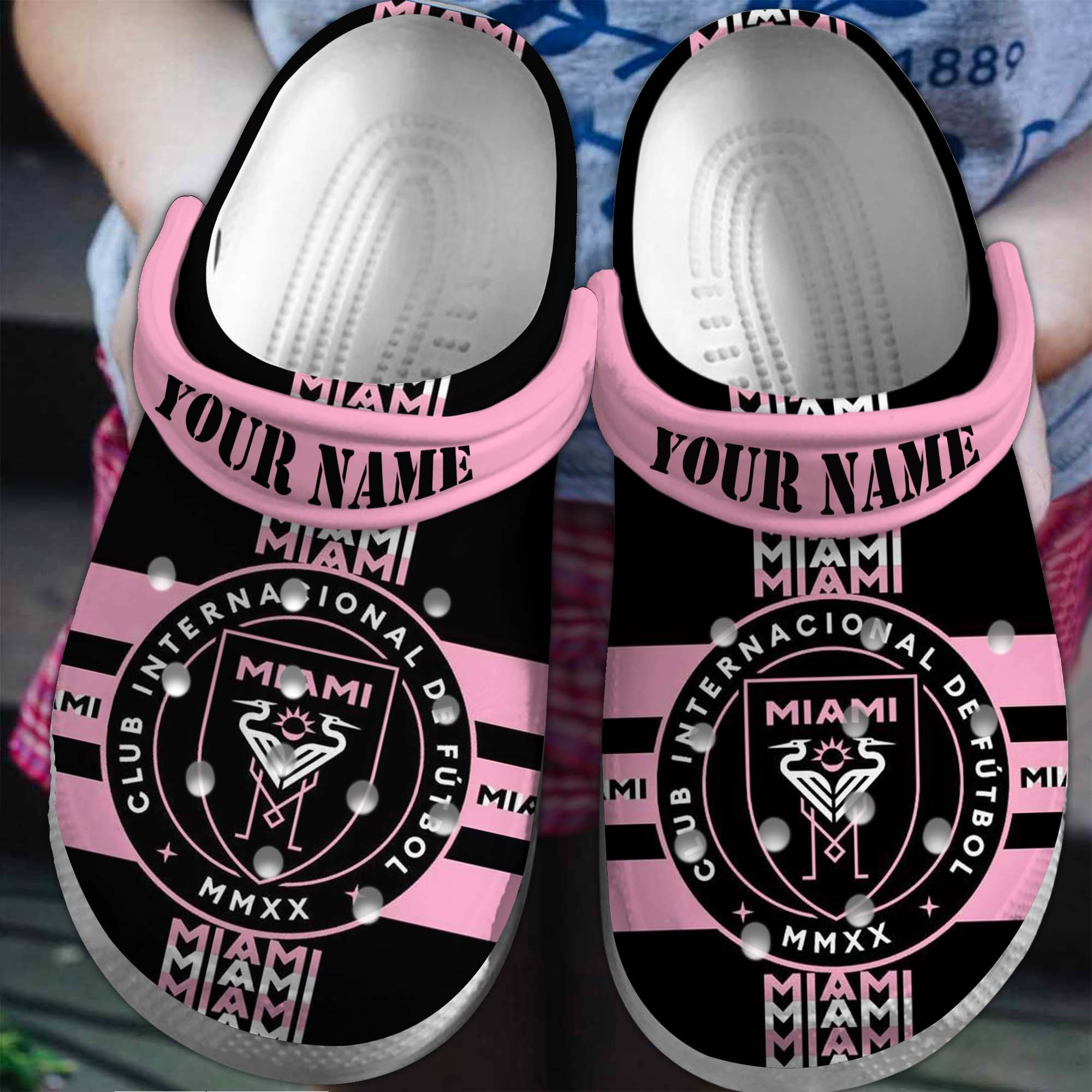 Footwearmerch Inter Miami CF MLS Sport Crocs Crocband Clogs Shoes Comfortable For Men Women and Kids