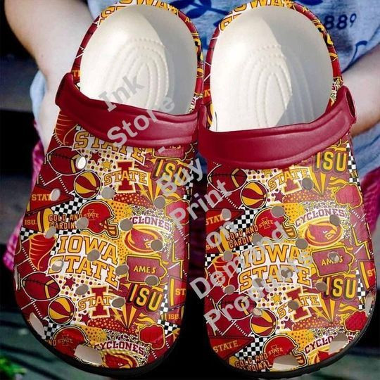 Footwearmerch Iowa State Cyclones Basketball Sport Crocs Crocband Shoes Clogs Custom Name For Men Women And Kids