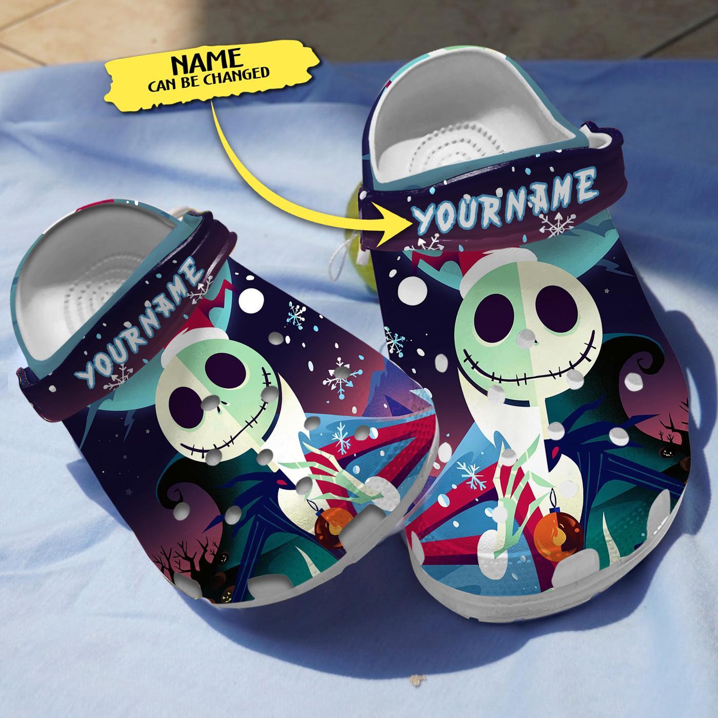 Footwearmerch Jack Skellington The Nightmare Before Christmas Movie Crocs Crocband Clogs Shoes Comfortable For Men Women and Kids