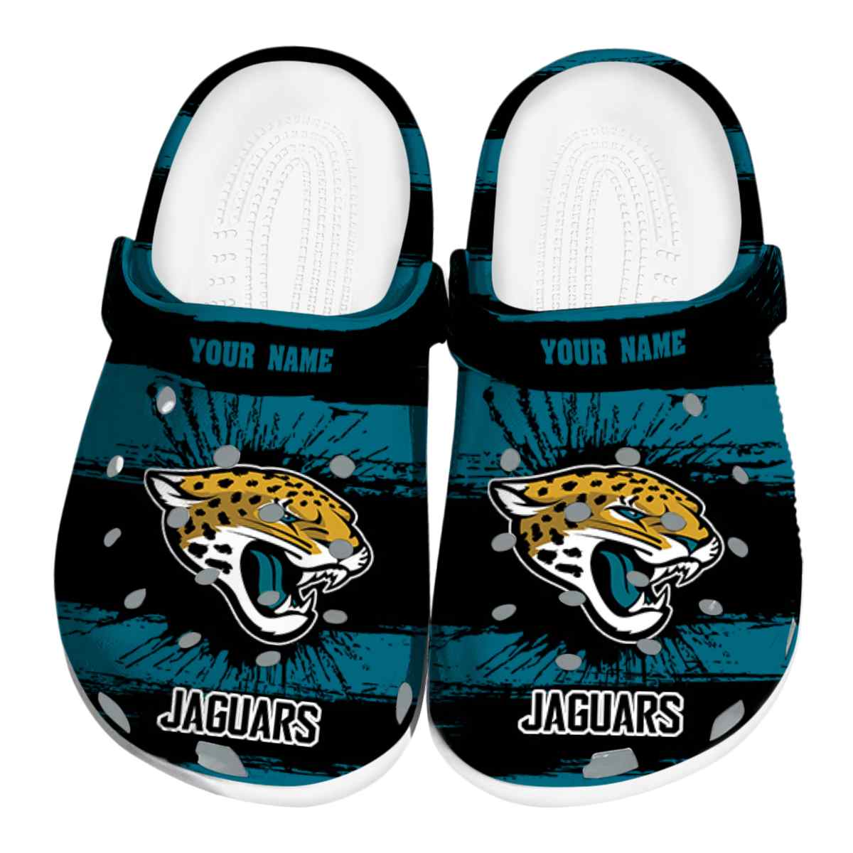 Footwearmerch Jacksonville Jaguars NFL Sport Crocs Crocband Clogs Shoes Comfortable For Men Women and Kids