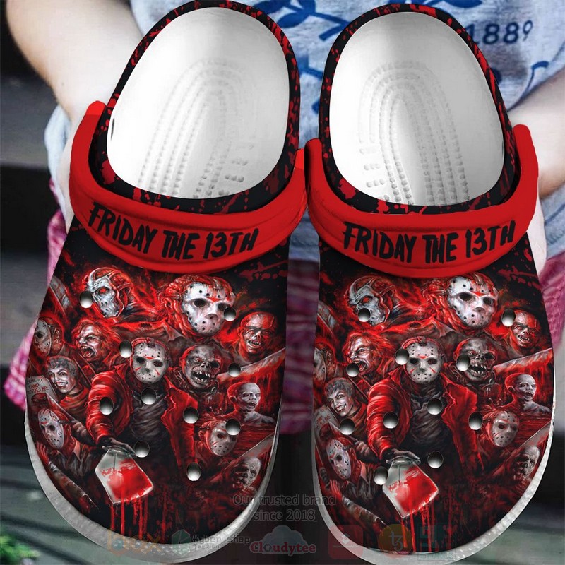 Footwearmerch Jason Voorhees Horror Movie Crocs Crocband Clogs Shoes Comfortable For Men Women and Kids