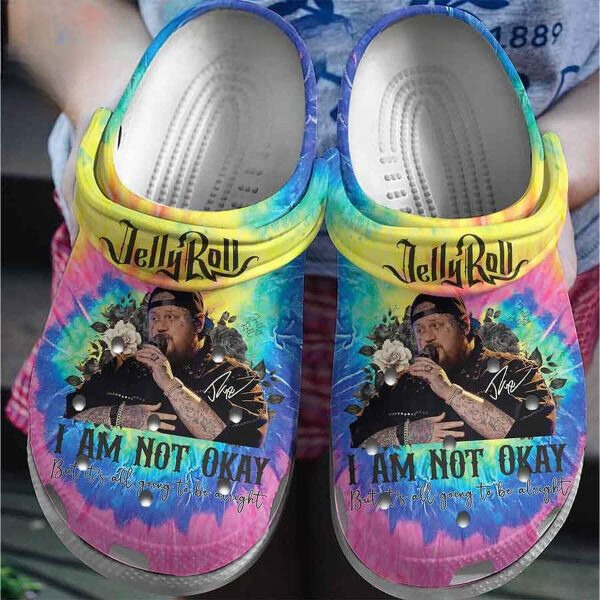 Footwearmerch Jelly Roll Music Crocs Crocband Clogs Shoes Comfortable For Men Women and Kids