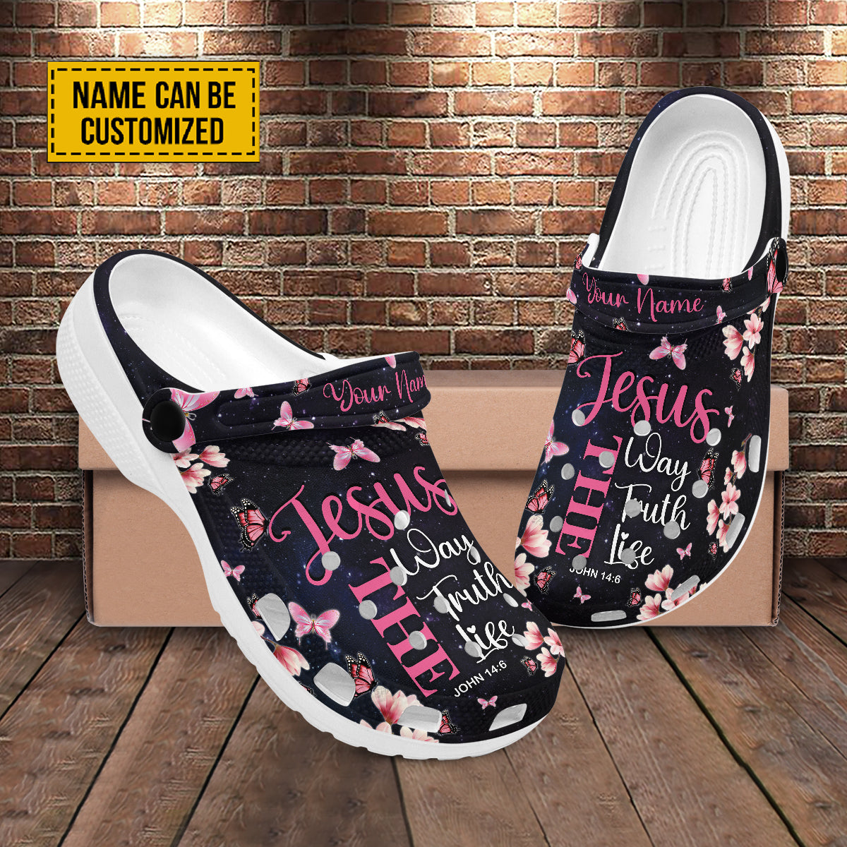 Footwearmerch Jesus The Way The Truth The Life Customized Crocs Crocband Clogs Shoes Comfortable For Men Women and Kids Gift For Jesus Lovers