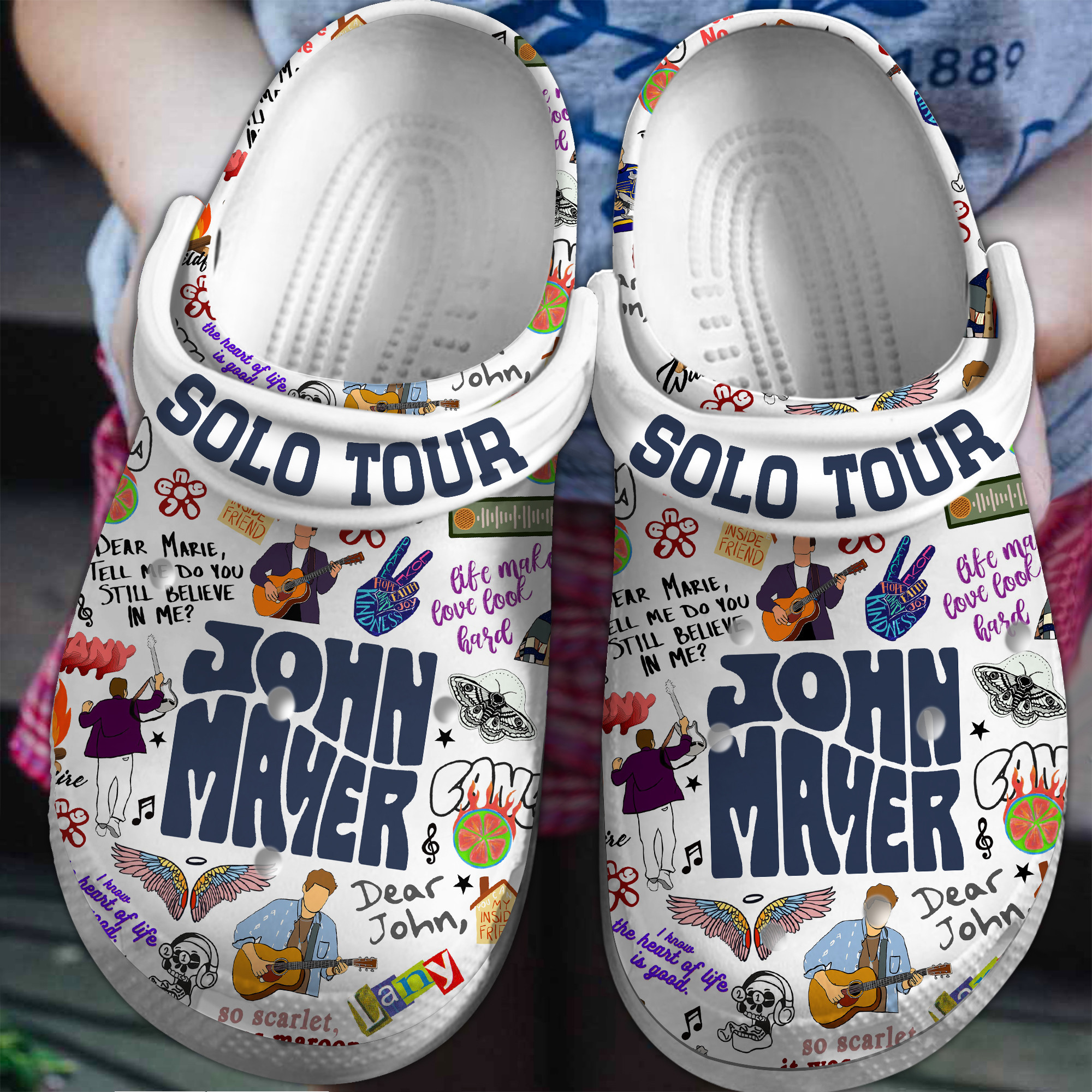 Footwearmerch John Mayer Music Crocs Crocband Clogs Shoes Comfortable For Men Women and Kids