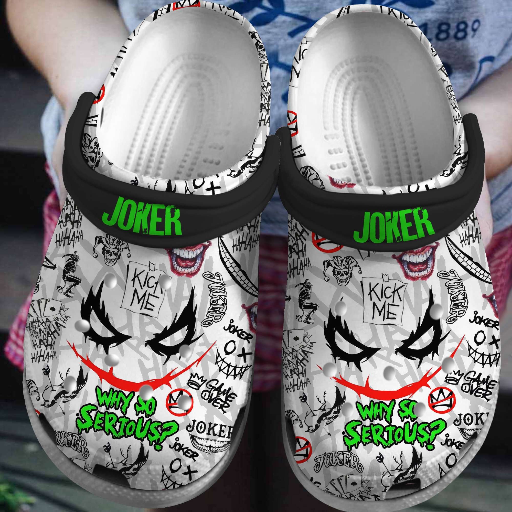Footwearmerch Joker Movie Crocs Crocband Clogs Shoes Comfortable For Men Women and Kids