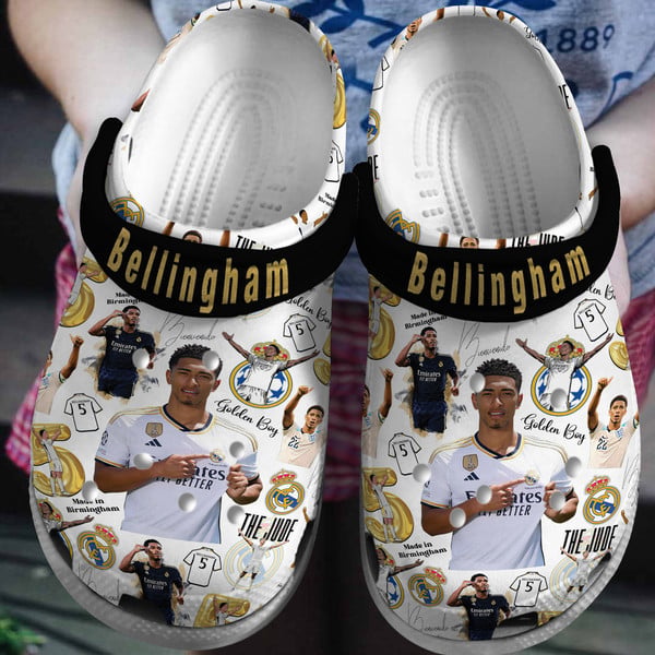 Footwearmerch Jude Bellingham Sport Crocs Crocband Clogs Shoes Comfortable For Men Women and Kids