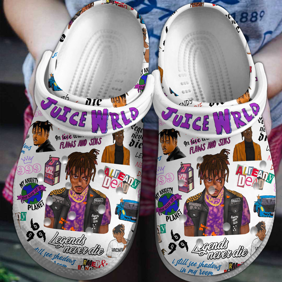 Footwearmerch Juice Wrld Music Crocs Crocband Clogs Shoes Comfortable For Men Women and Kids