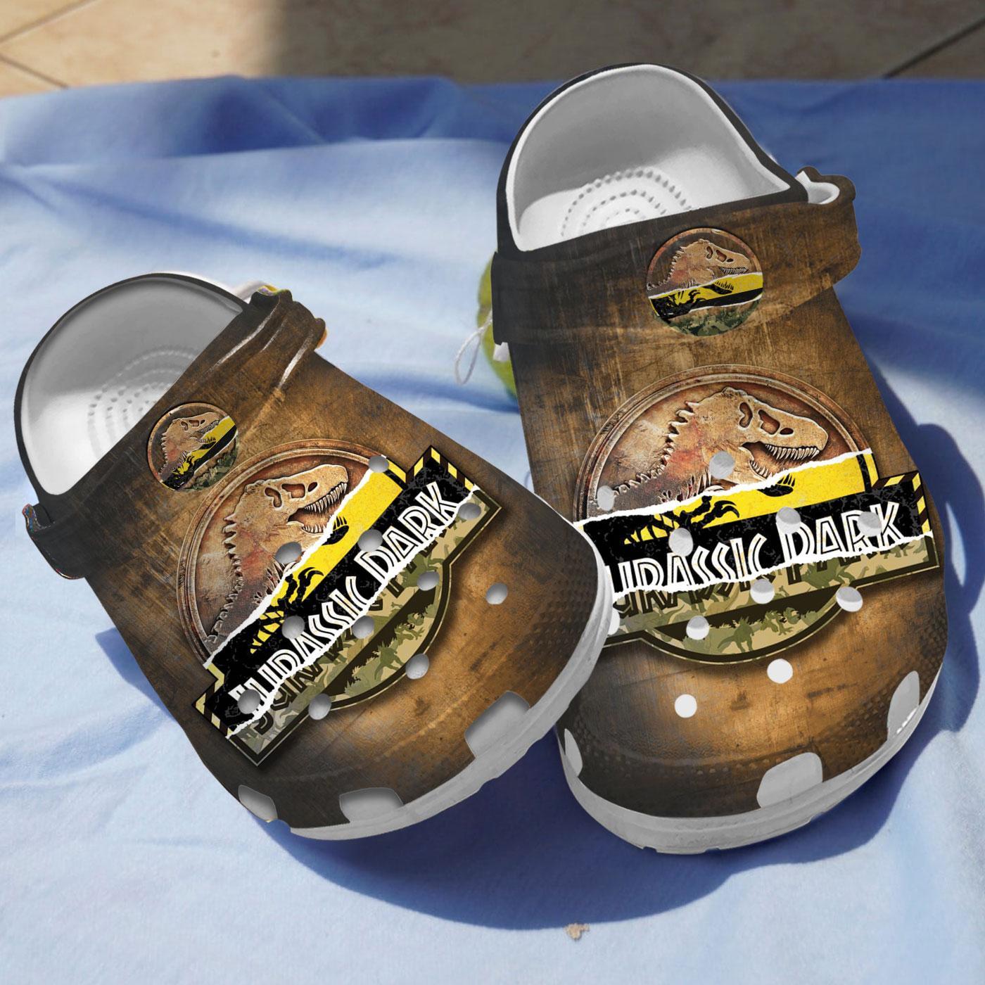Footwearmerch Jurassic Park Movie Crocs Crocband Clogs Shoes Comfortable For Men Women and Kids