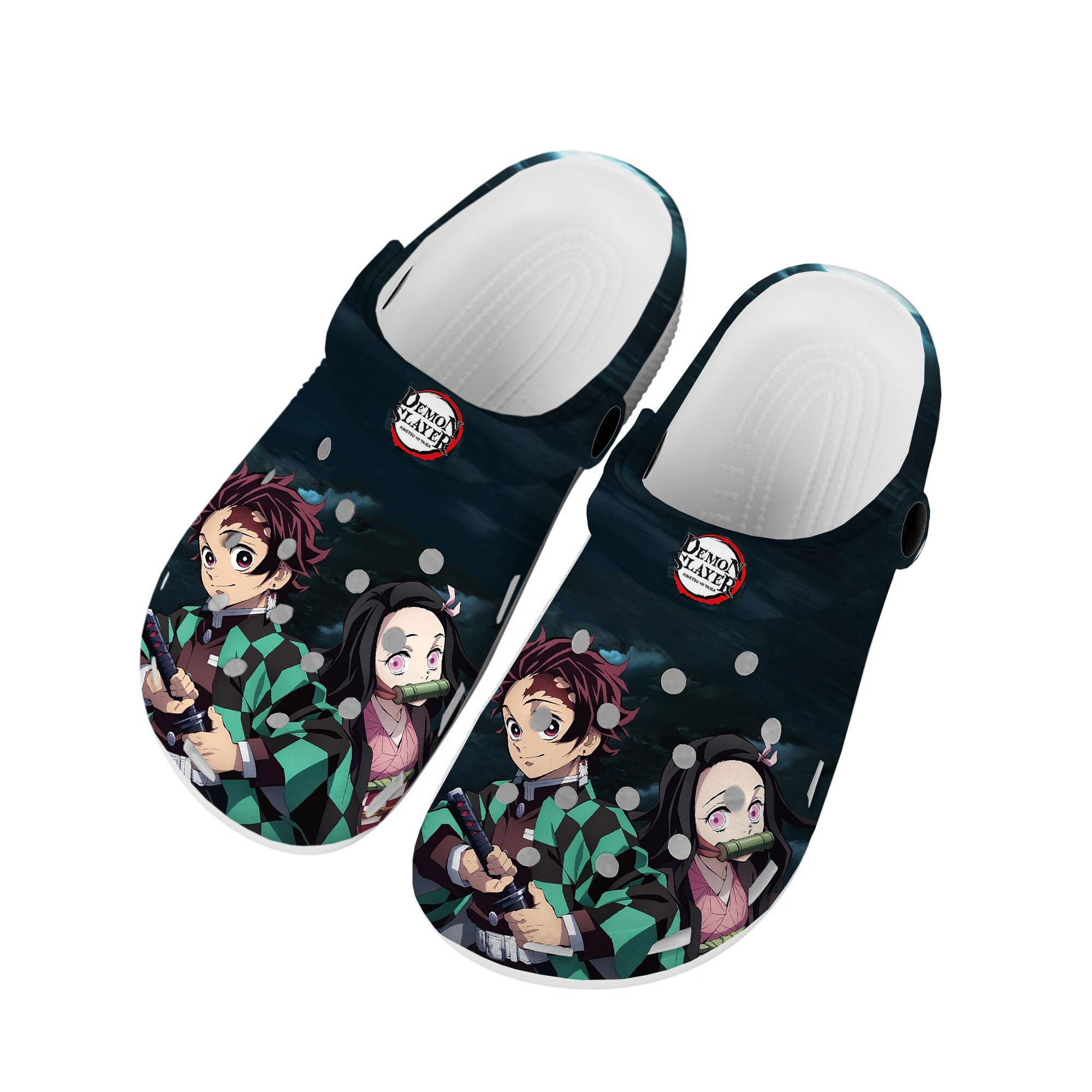 Footwearmerch Kamado Nezuko And Kamado Tanjiro Demon Slayer Anime Crocs Crocband Clogs Shoes Comfortable For Men Women and Kids