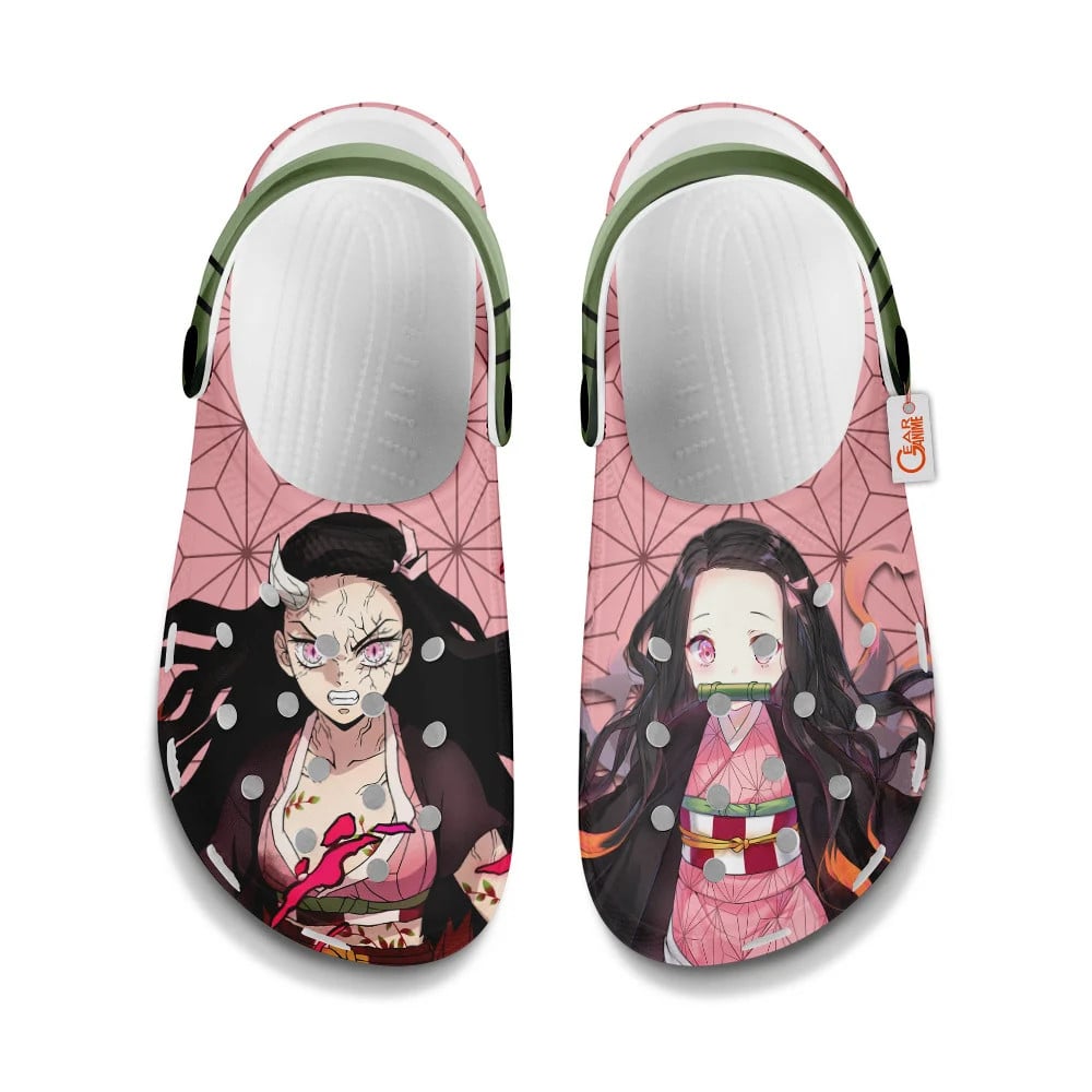 Footwearmerch Kamado Nezuko Demon Slayer Anime Crocs Crocband Clogs Shoes Comfortable For Men Women and Kids