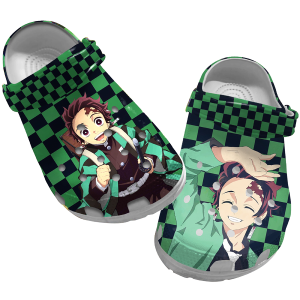 Footwearmerch Kamado Tanjiro Demon Slayer Anime Crocs Crocband Clogs Shoes Comfortable For Men Women and Kids