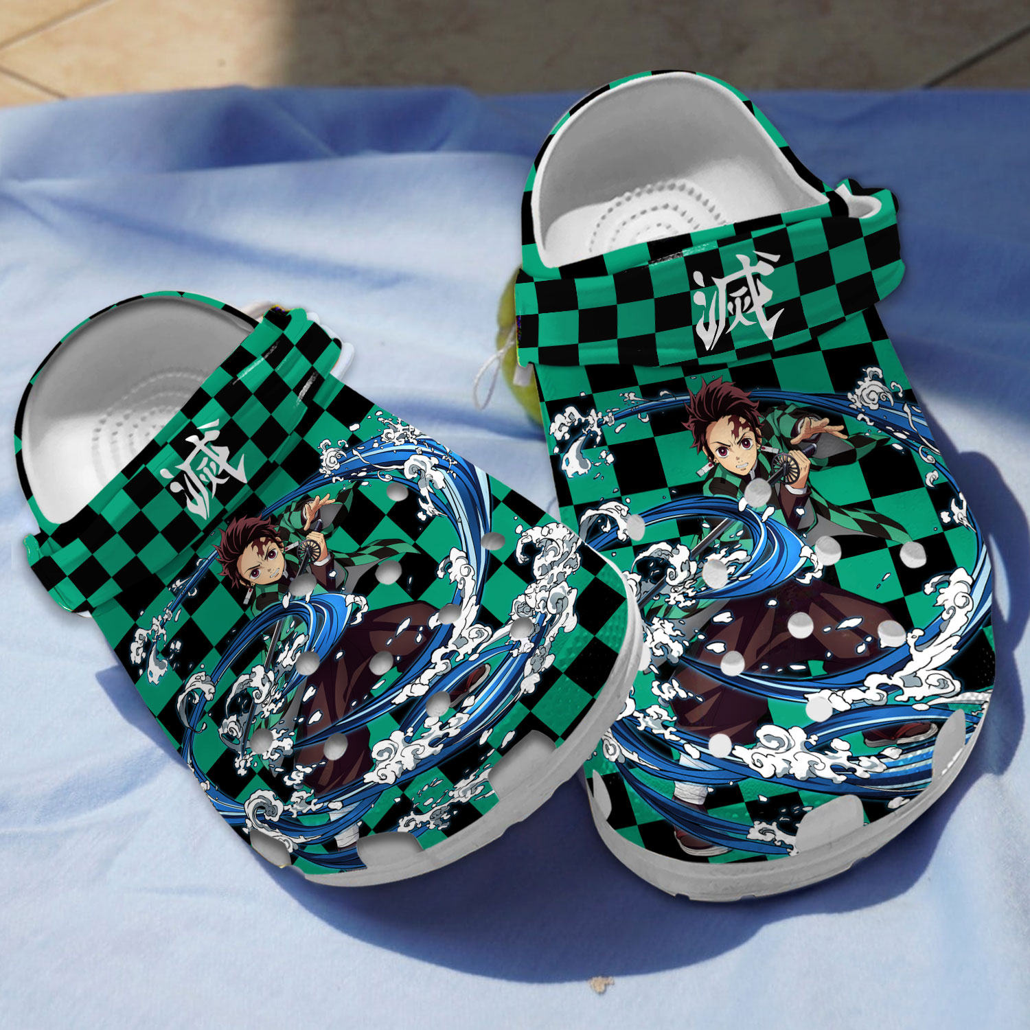 Footwearmerch Kamado Tanjiro Demon Slayer Anime Crocs Crocband Clogs Shoes Comfortable For Men Women and Kids