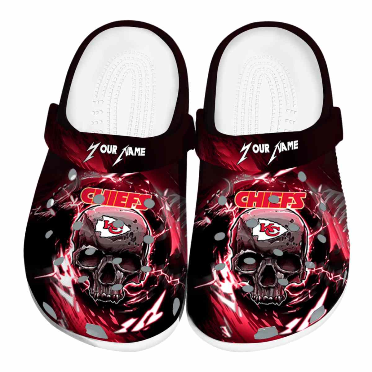 Footwearmerch Kansas City Chiefs NFL Sport Crocs Crocband Clogs Shoes Comfortable For Men Women and Kids