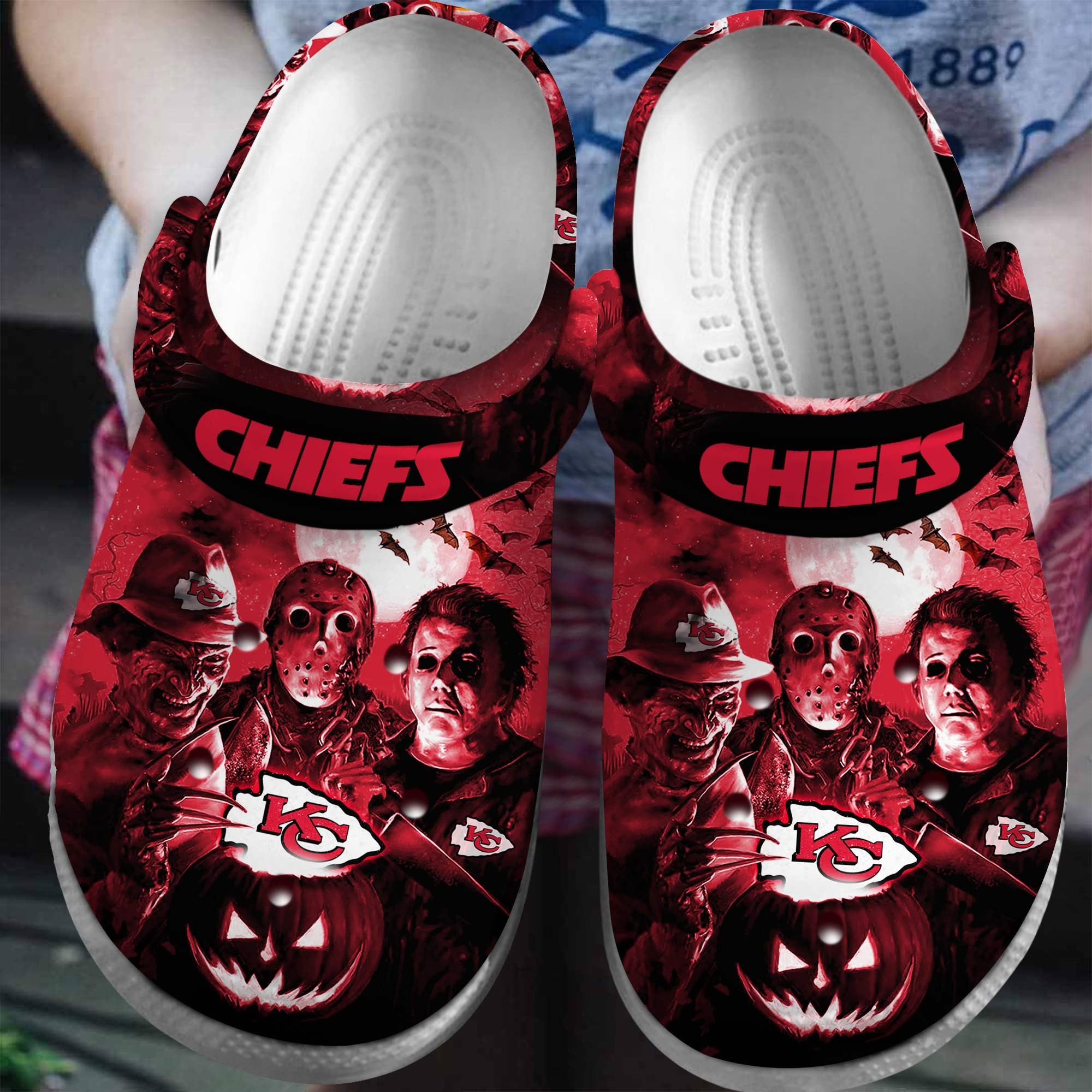 Footwearmerch Kansas City Chiefs NFL Sport Crocs Crocband Clogs Shoes Comfortable For Men Women and Kids