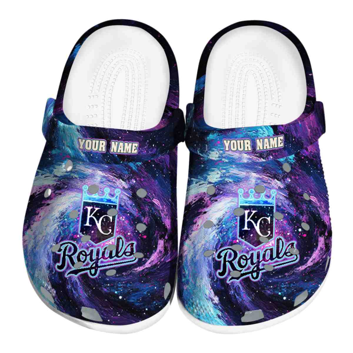Footwearmerch Kansas City Royals MLB Sport Crocs Crocband Clogs Shoes Comfortable For Men Women and Kids