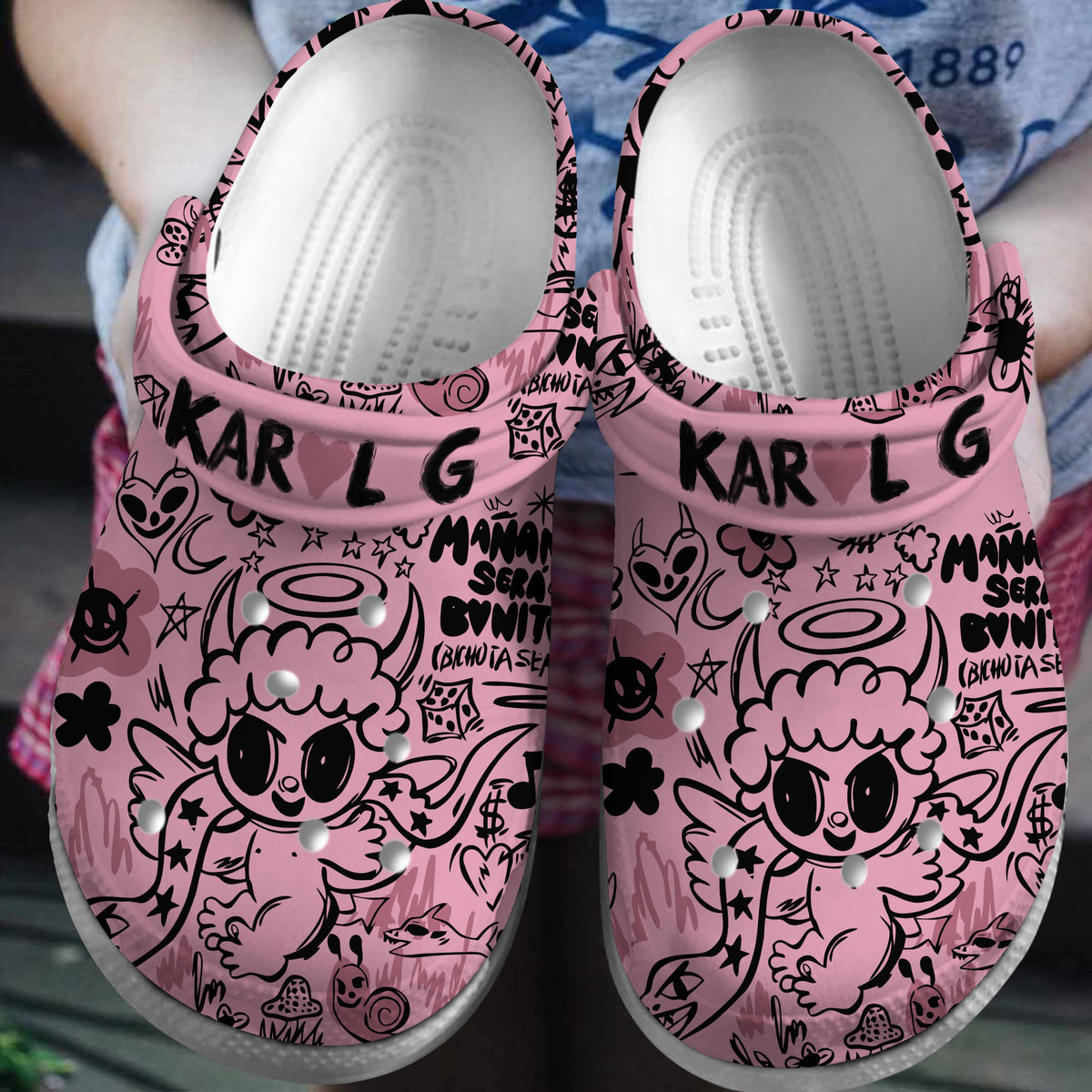 Footwearmerch Karol G Music Crocs Crocband Clogs Shoes Comfortable For Men Women and Kids