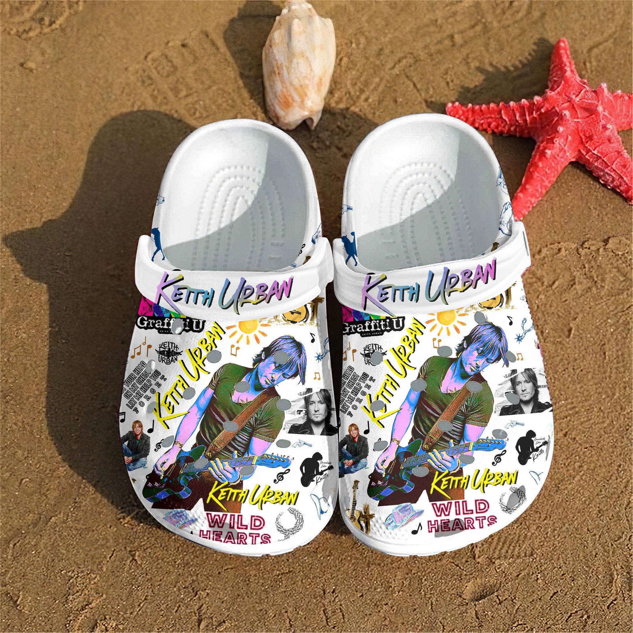 Footwearmerch Keith Urban Music Crocs Crocband Clogs Shoes Comfortable For Men Women and Kids
