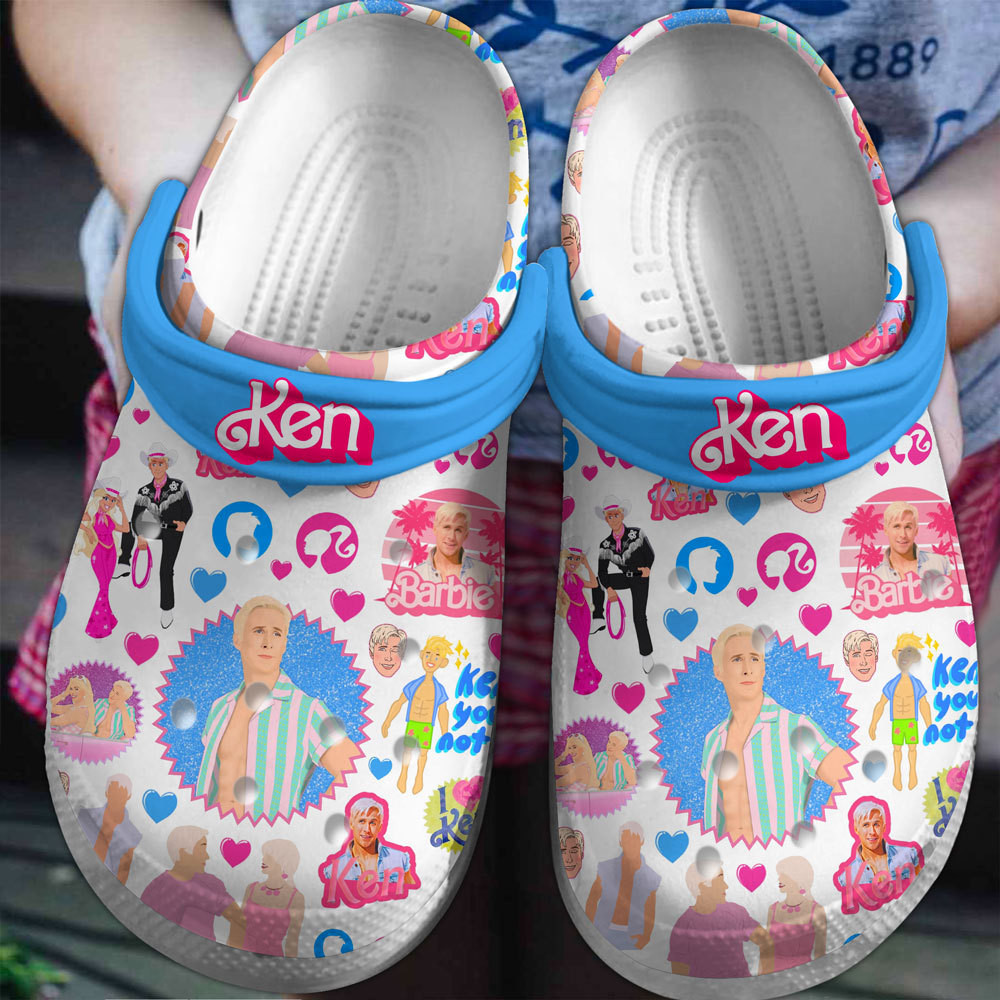 Footwearmerch Ken Barbie Movie Crocs Crocband Clogs Shoes Comfortable For Men Women and Kids
