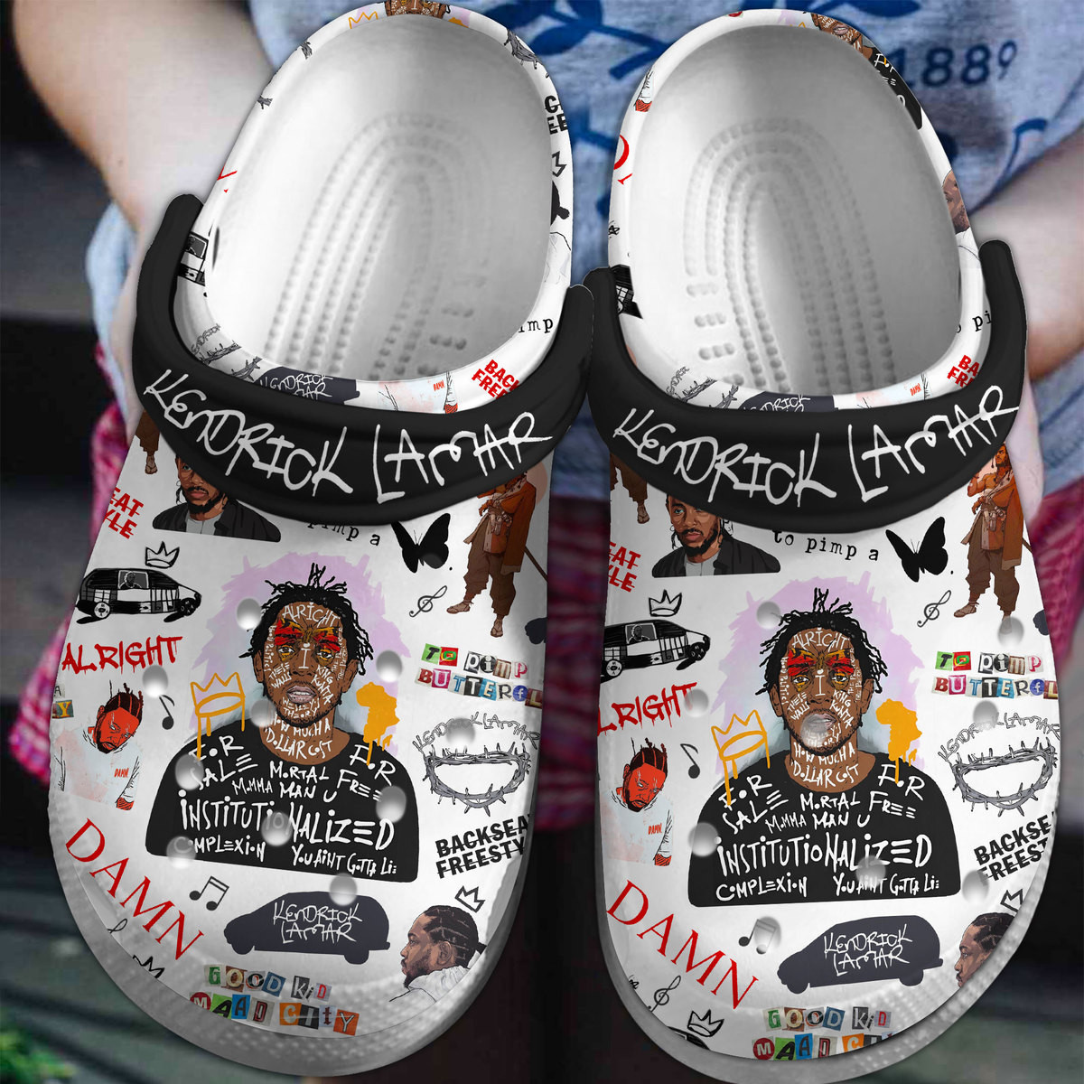Footwearmerch Kendrick Lamar Music Crocs Crocband Clogs Shoes Comfortable For Men Women and Kids