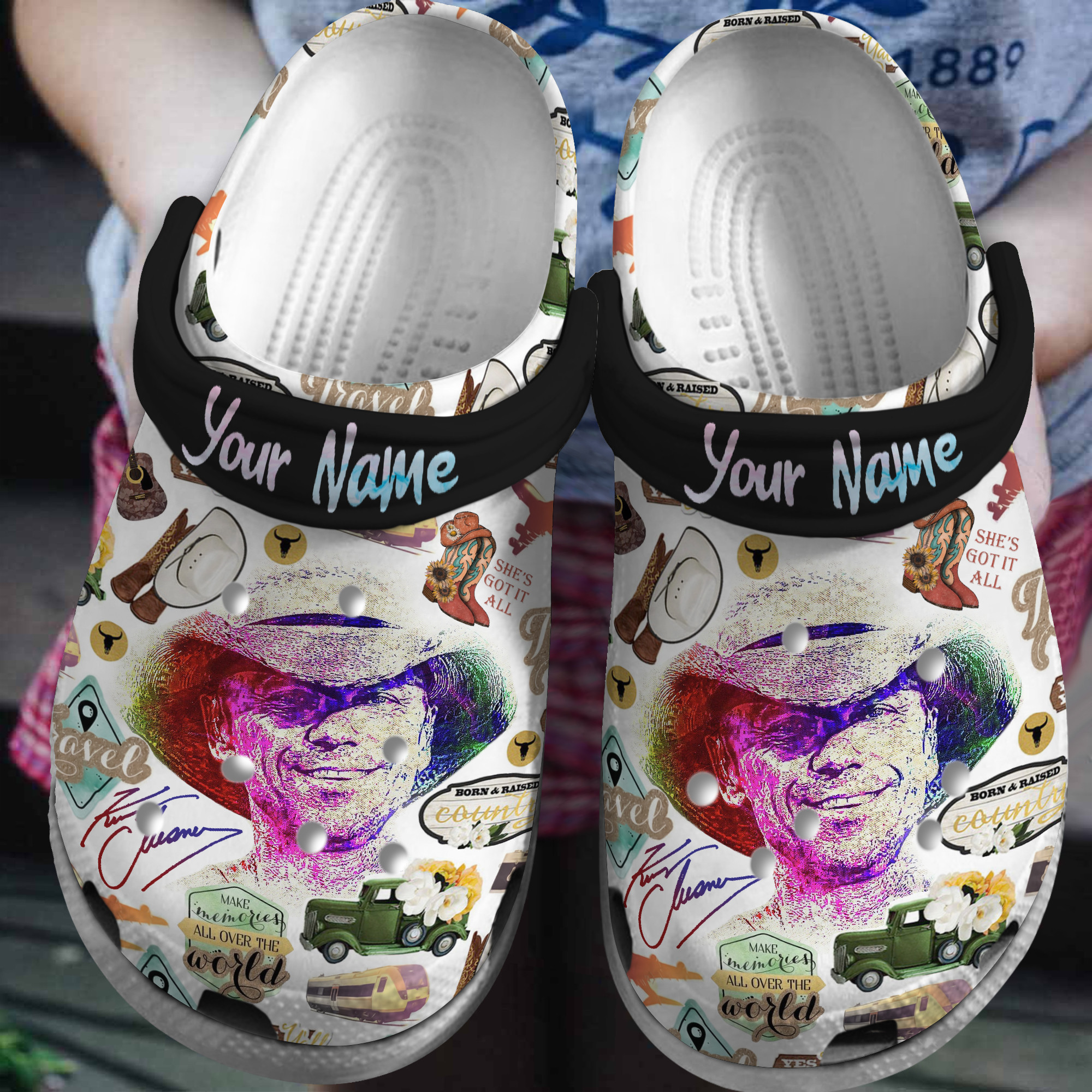 Footwearmerch Kenny Chesney Music Crocs Crocband Clogs Shoes Comfortable For Men Women and Kids
